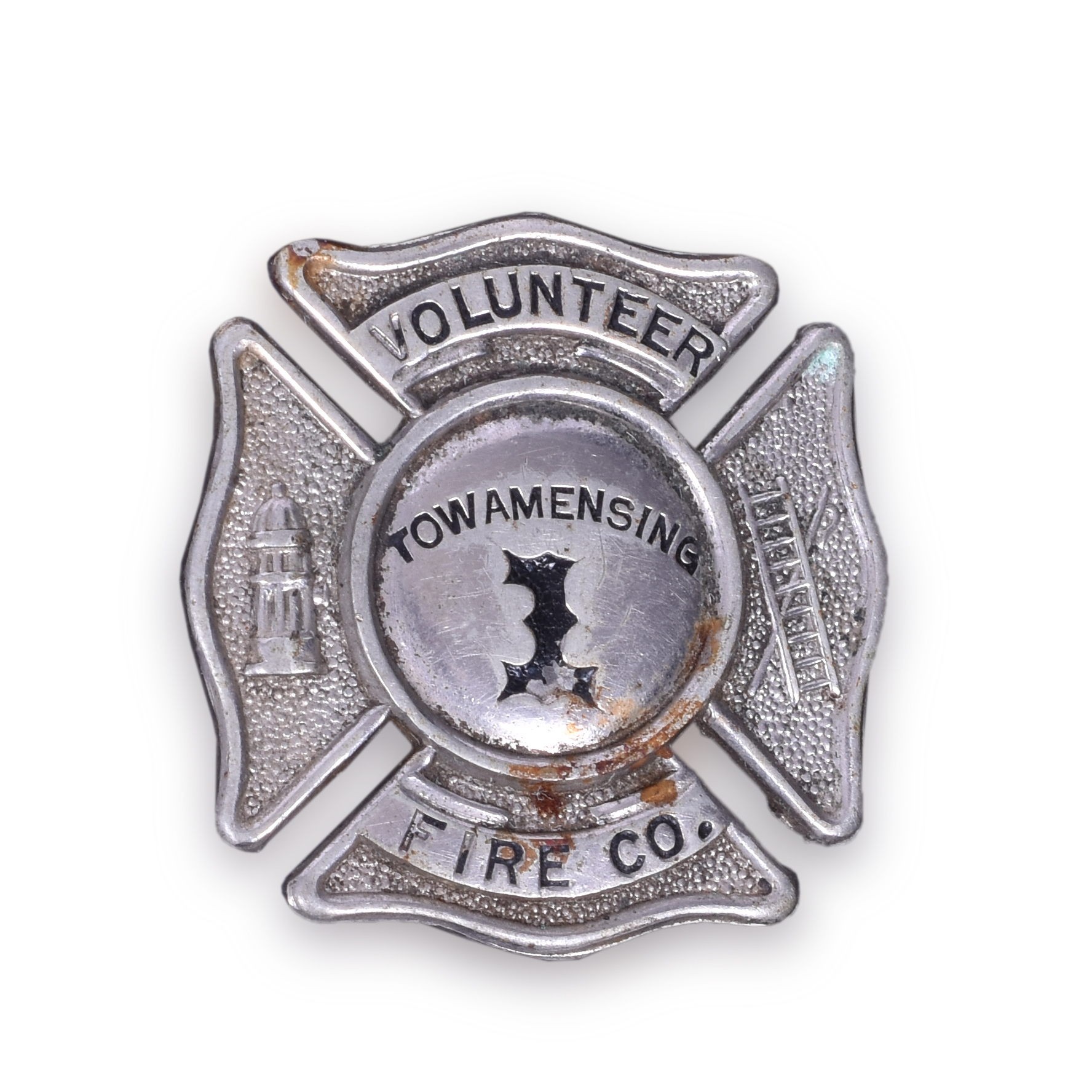 1144A - C.G. Braxmar Towamensing Pennsylvania Volunteer Fire Department Pin Back Badge thumbnail