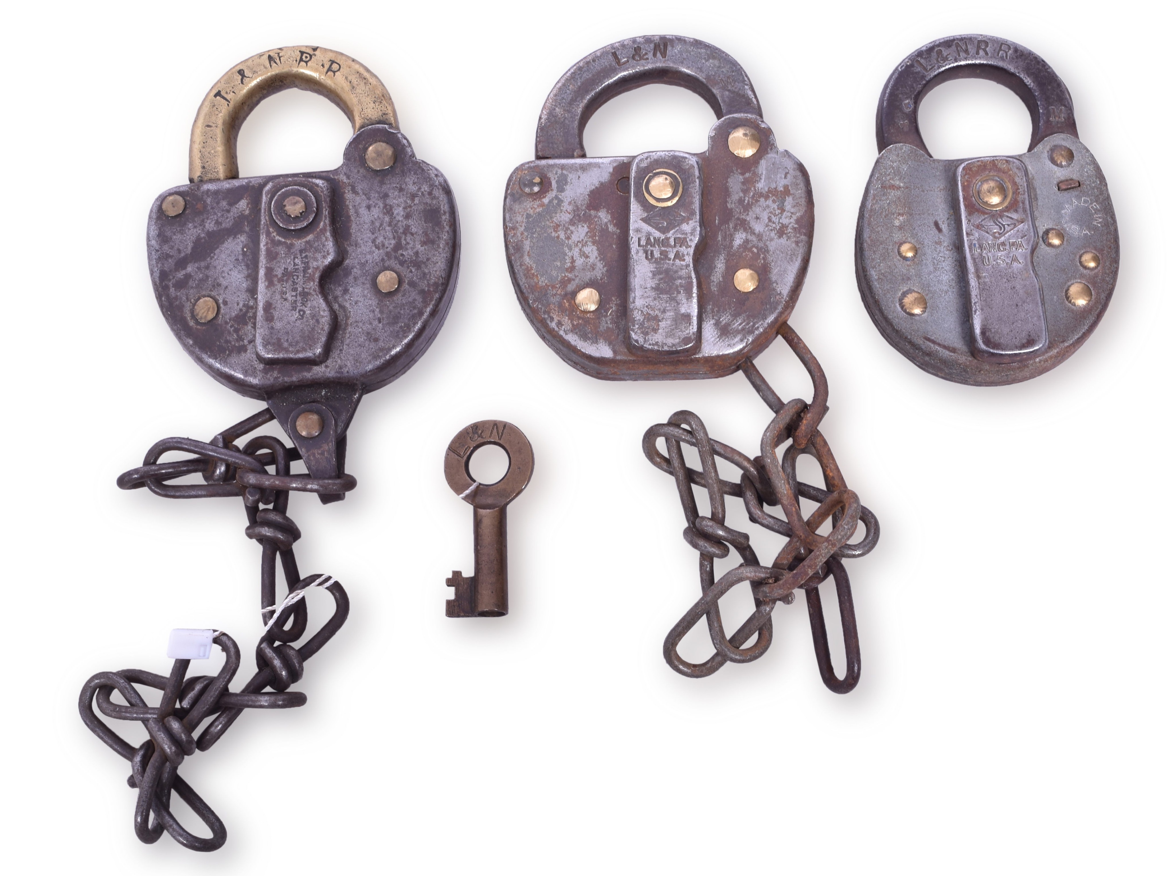 1147 - Three Louisville and Nashville Railroad Locks - Fraim and Slaymaker thumbnail