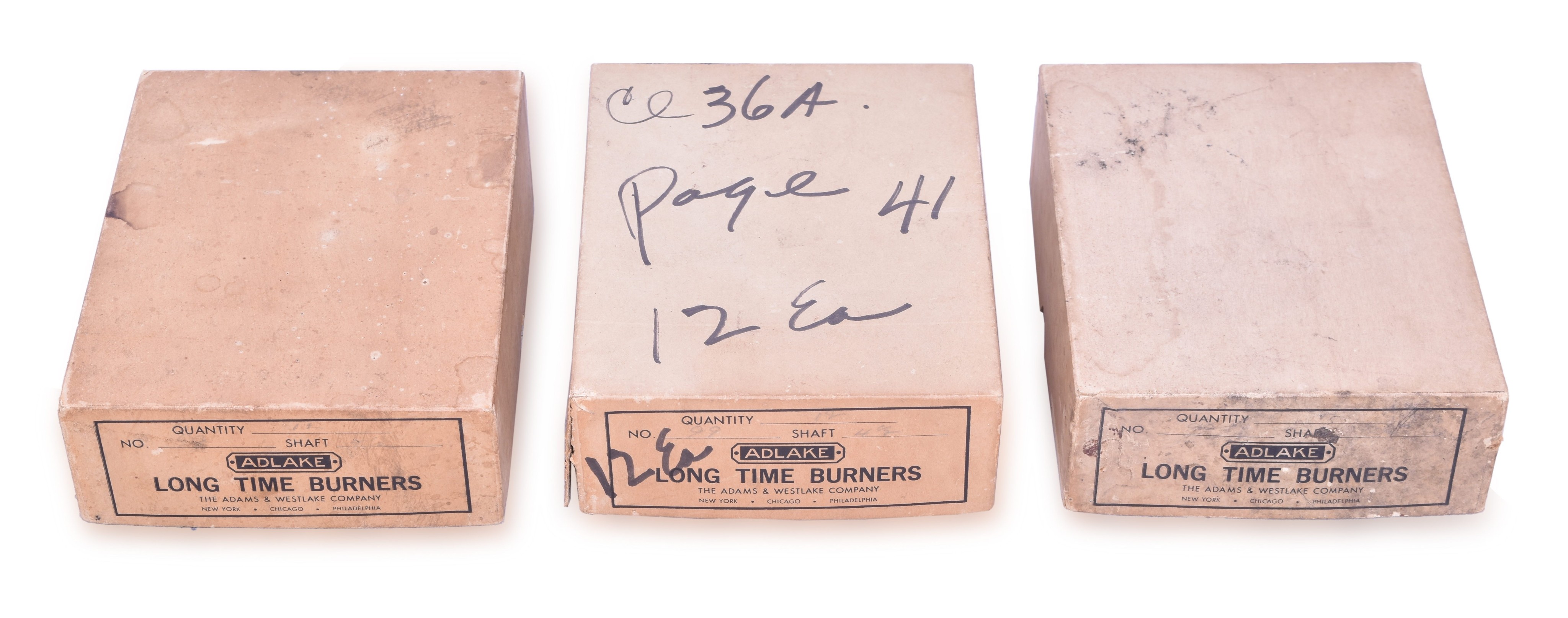 1161 - Eighteen Adams & Westlake Long Time Burners in Original Boxes thumbnail