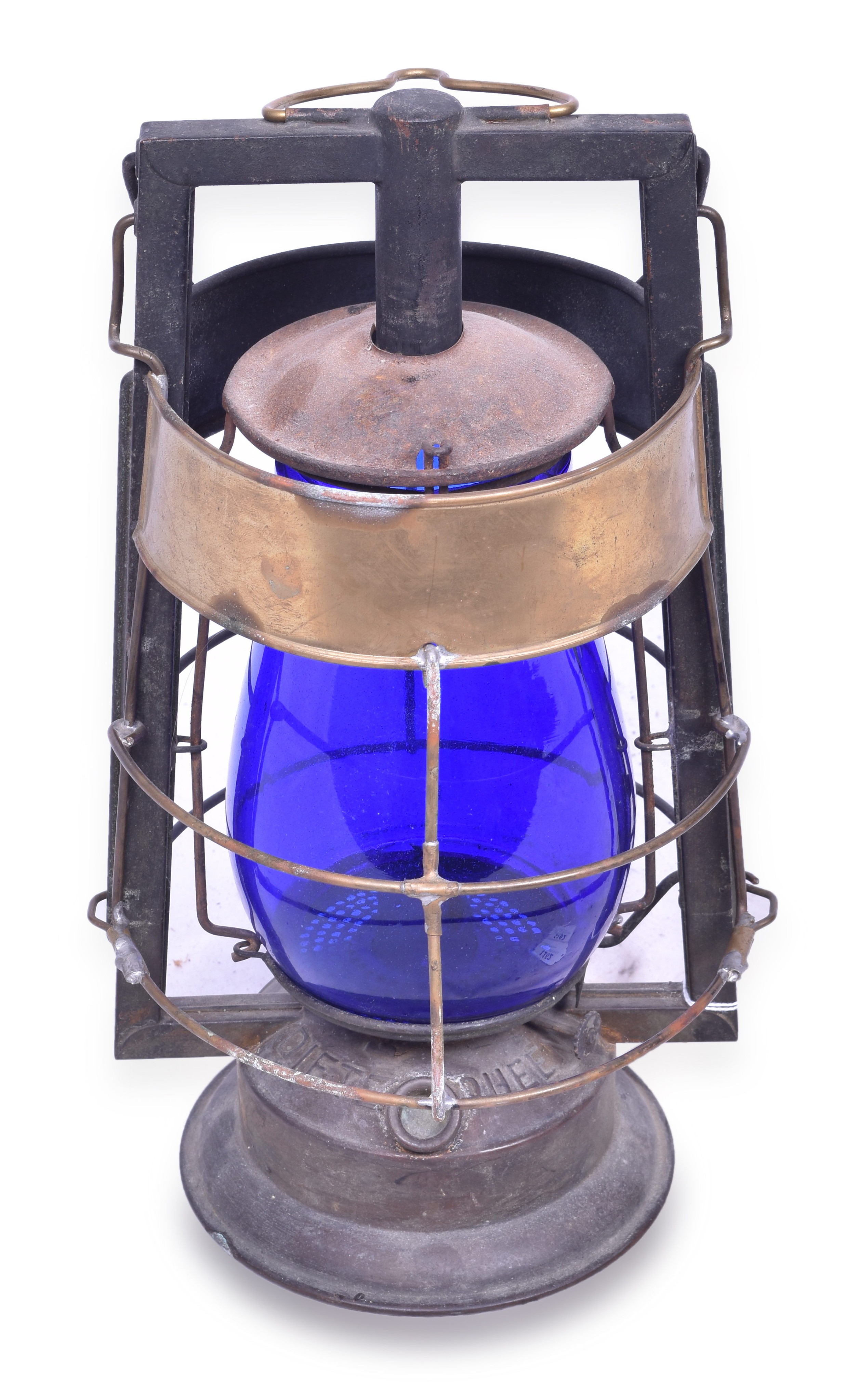1162 - Dietz Queen Fire Department Lantern w/ Blue Globe thumbnail