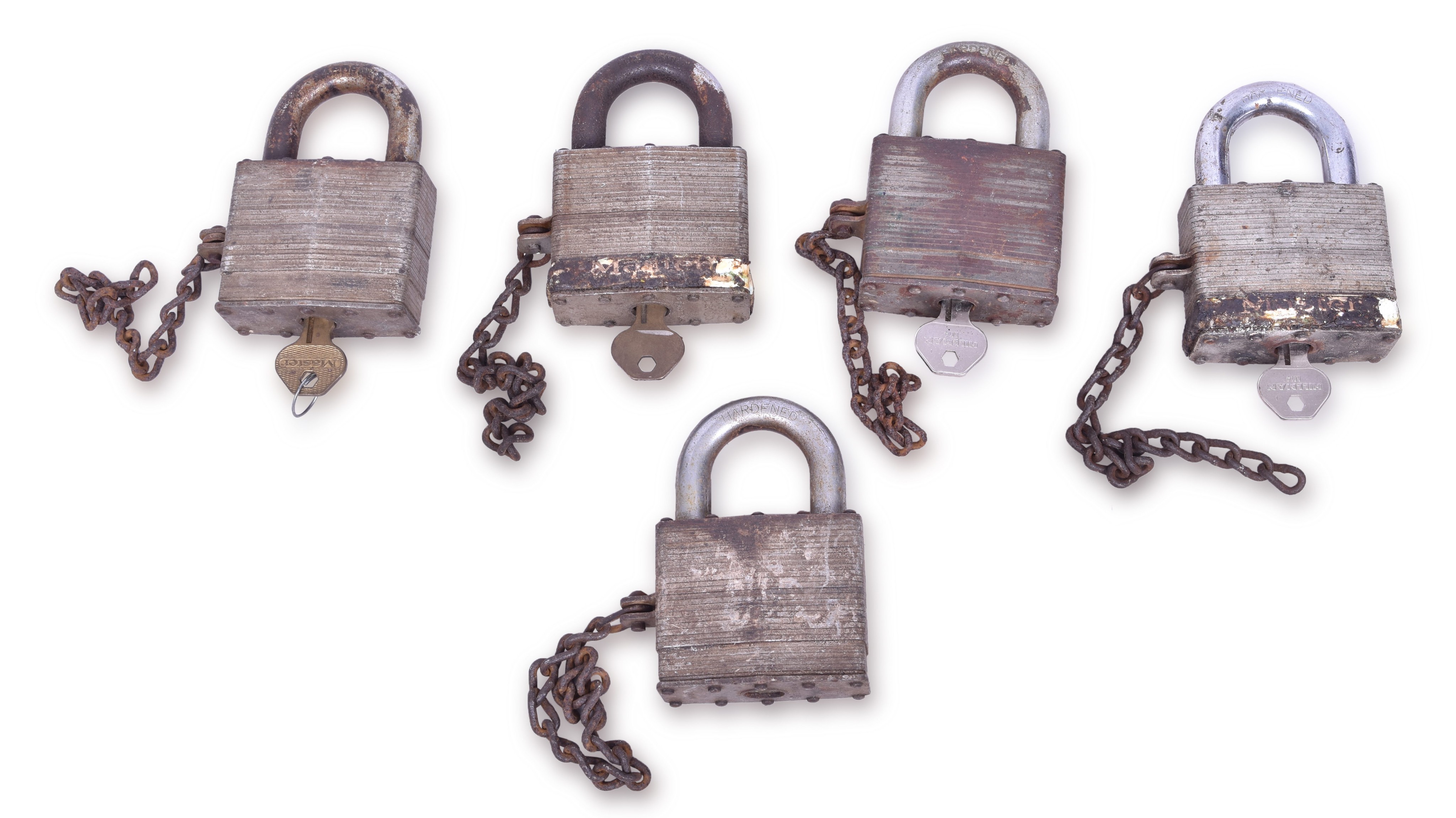 1167 - Five Louisville and Nashville Railroad Master Locks thumbnail