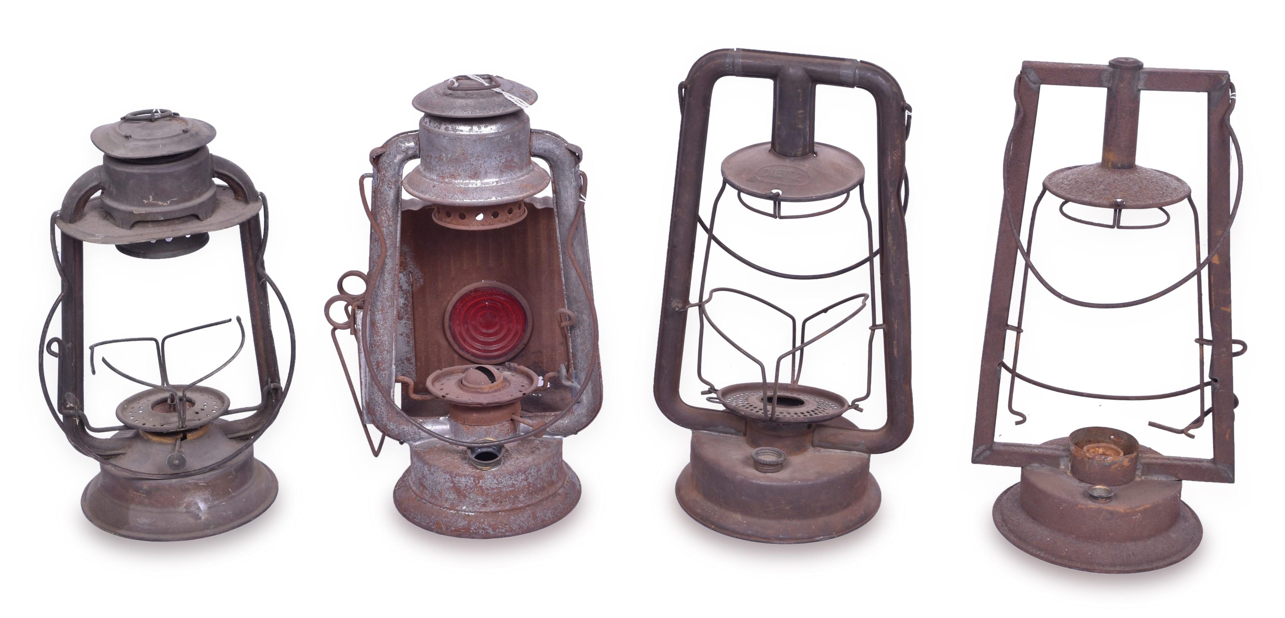 1194 - 4 Lanterns For Restoration - Dietz Hy-Lo, No. 0 Victor, C.T. Ham Gem Cold Blast, and Rayo No. 130 lamp thumbnail