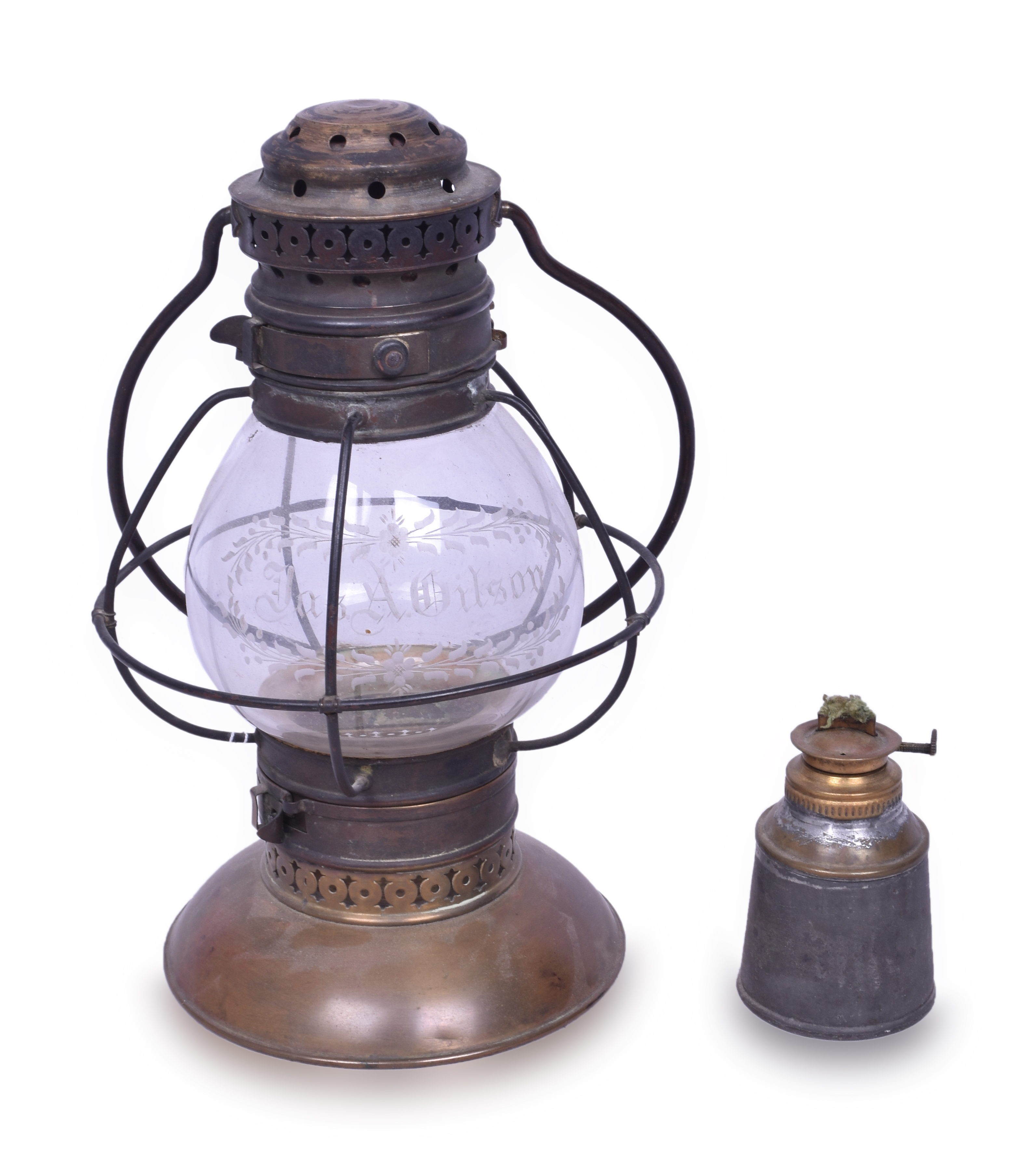 1207 - J.H. Kelly Bell Bottom Conductors Lantern thumbnail
