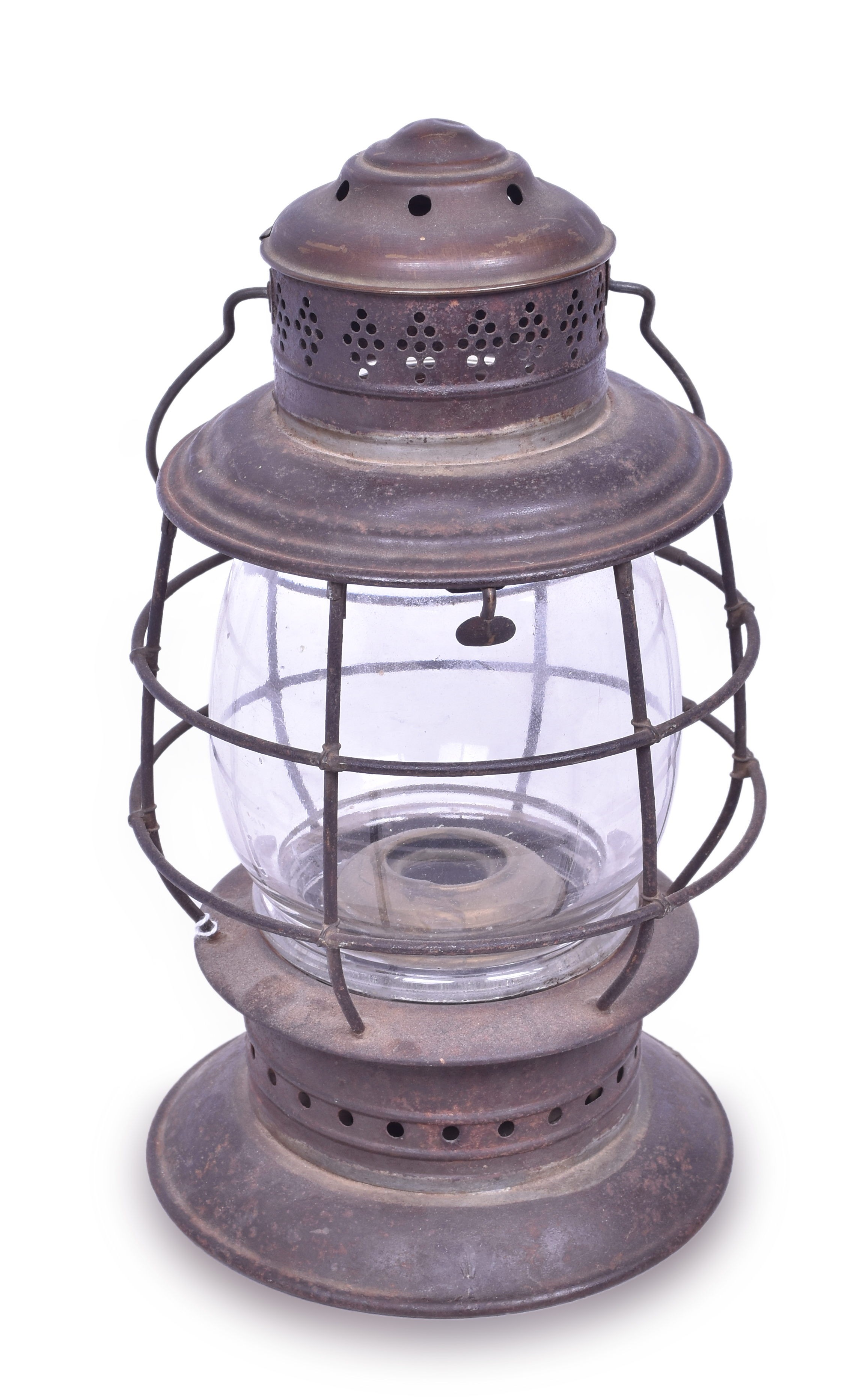 1209 - Unmarked Brass Top Bell Bottom Double Guard Lantern thumbnail