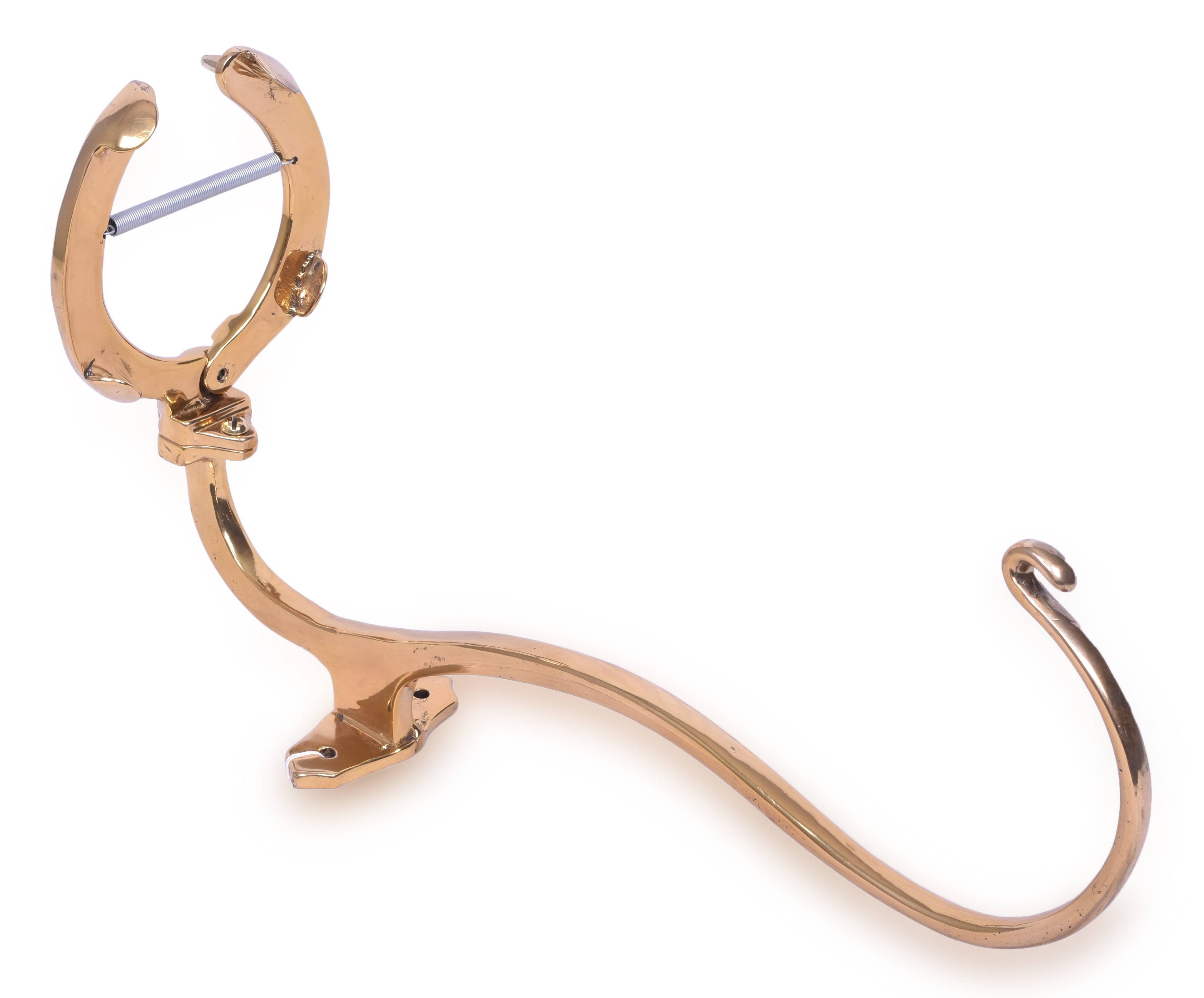 1216 - Brass Plated Fire Truck / Engine Lantern Hook / Bracket thumbnail