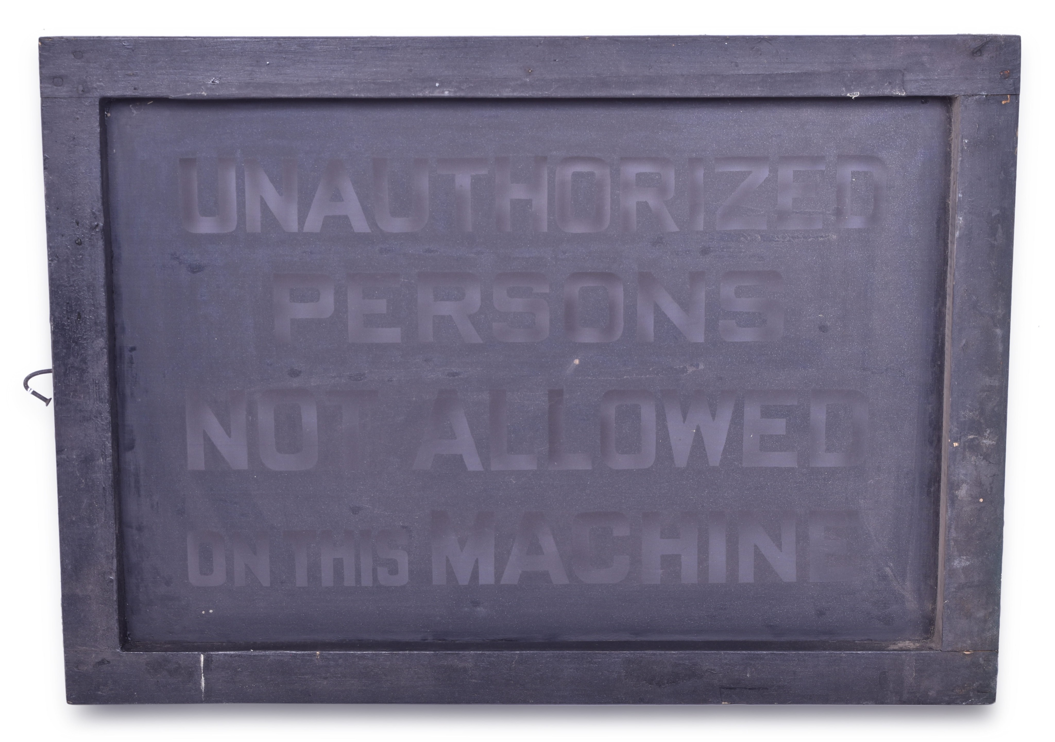 1247 - Union Pacific Railroad Machine Sign / Screen Print w/ Wooden Frame thumbnail