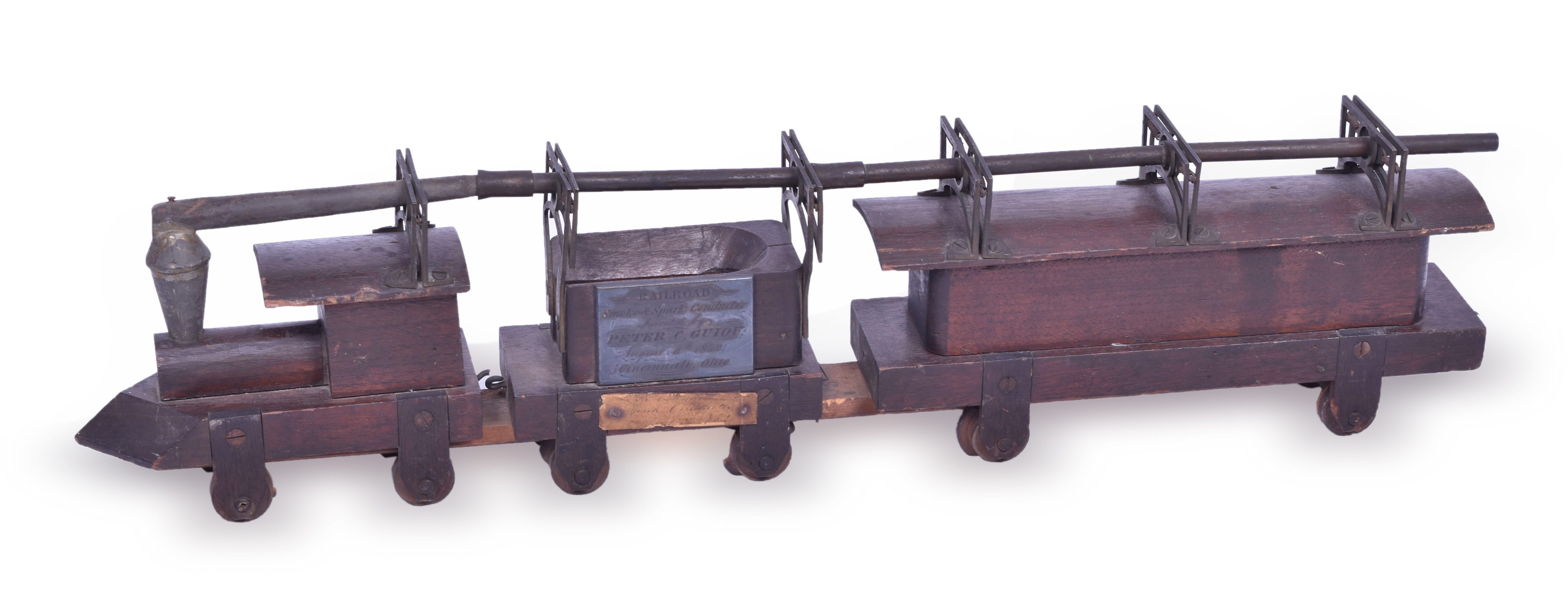 1323 - 1852 Peter Guiou Railroad Steam Locomotive Spark Arrestor Patent Model thumbnail