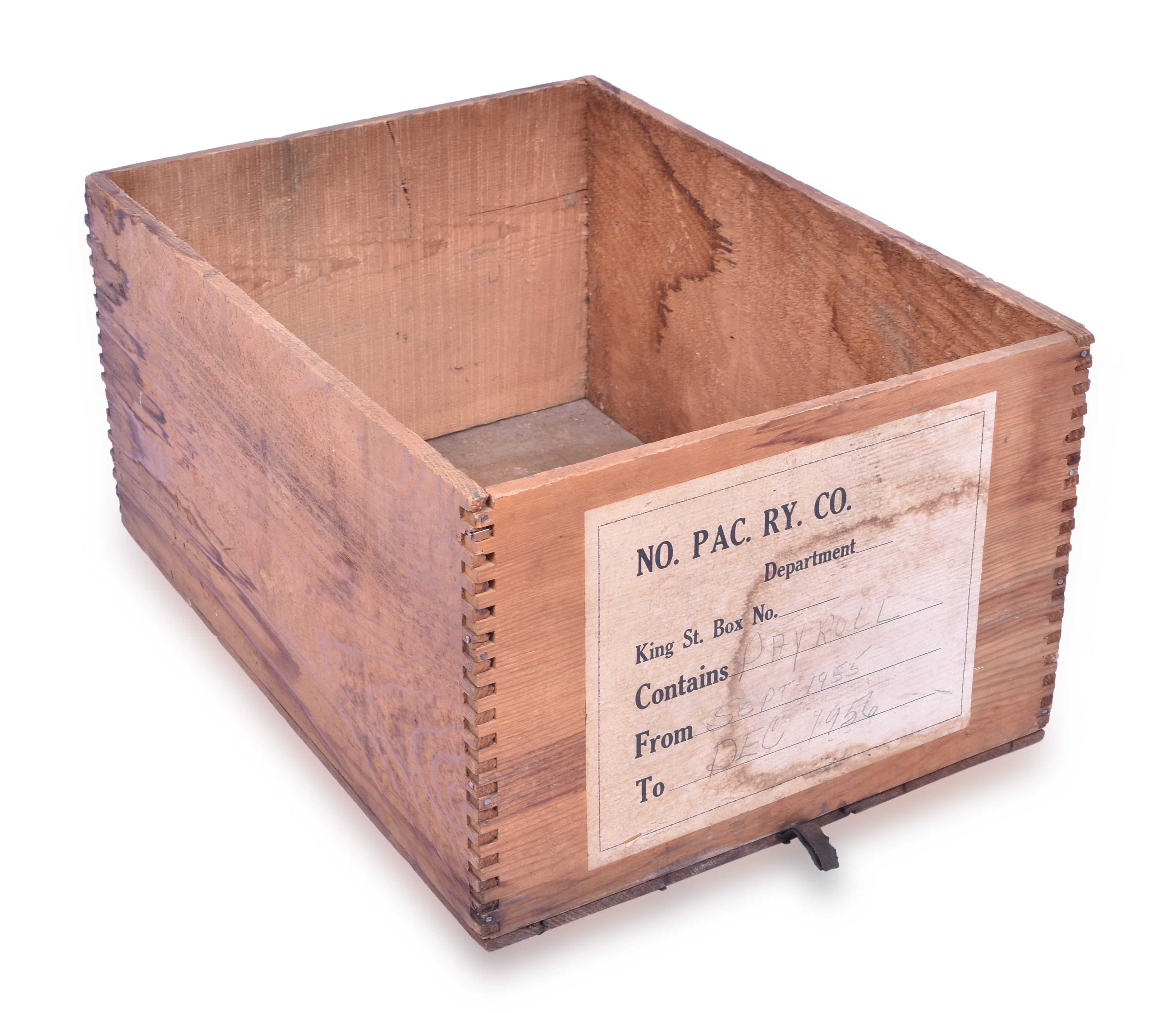 1329 - Wooden Northern Pacific File Records Crate thumbnail