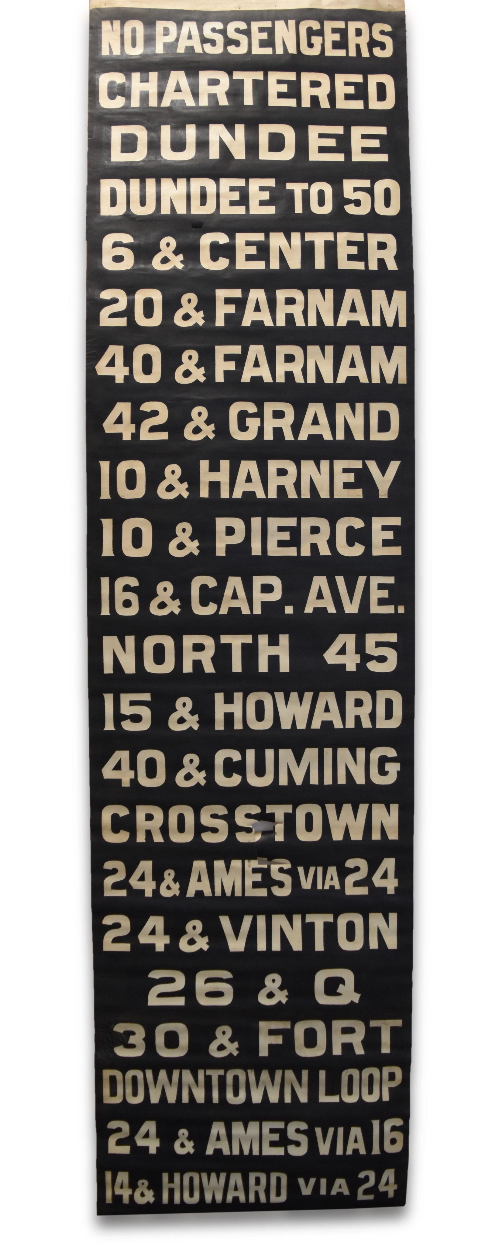 1347 - Omaha & Council Bluffs Street Railway Destination Roll #2 thumbnail