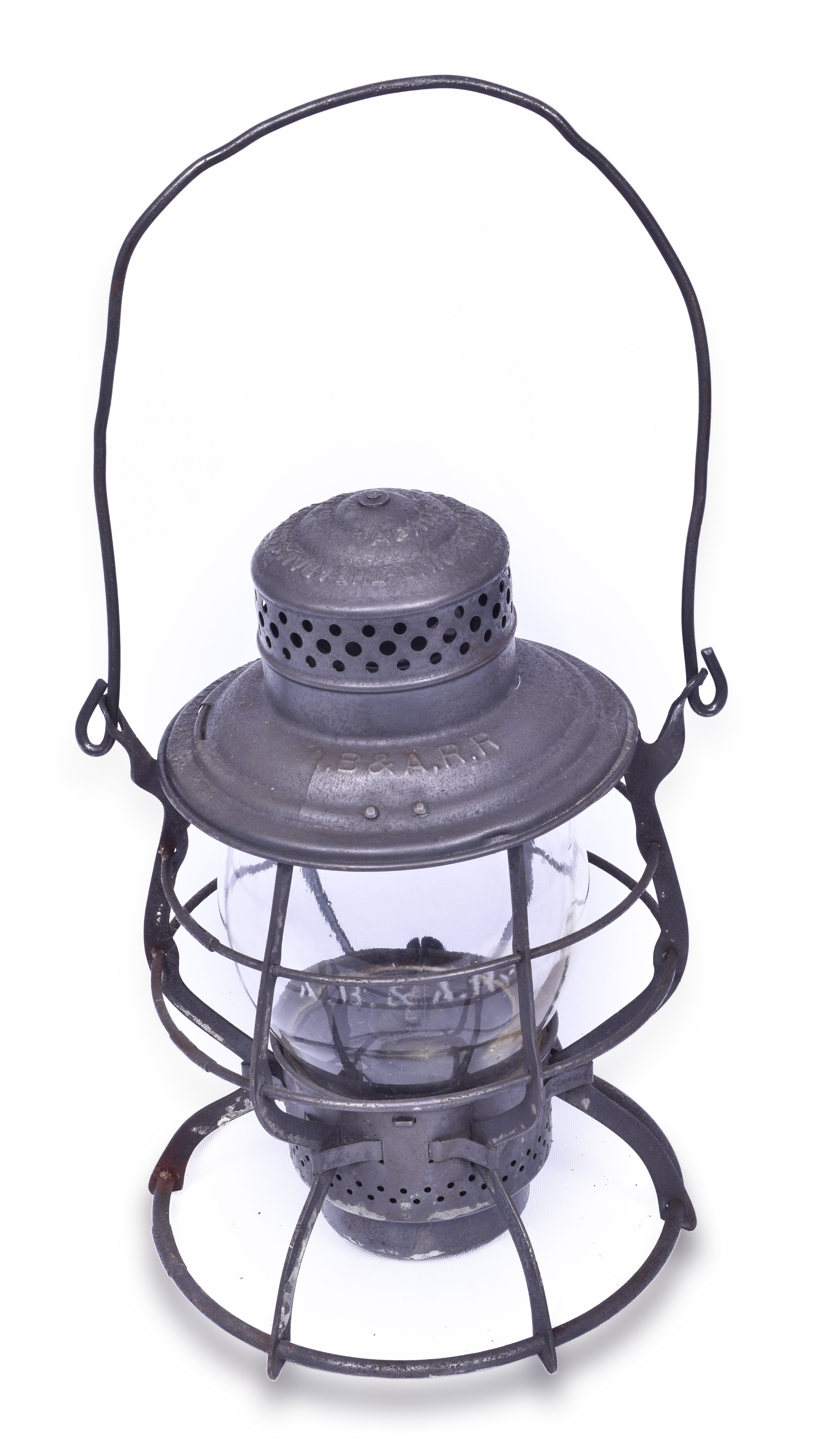 1379 - Adams & Westlake Atlanta, Birmingham & Atlantic Railway Adams Lantern w/ Clear Etched Globe thumbnail