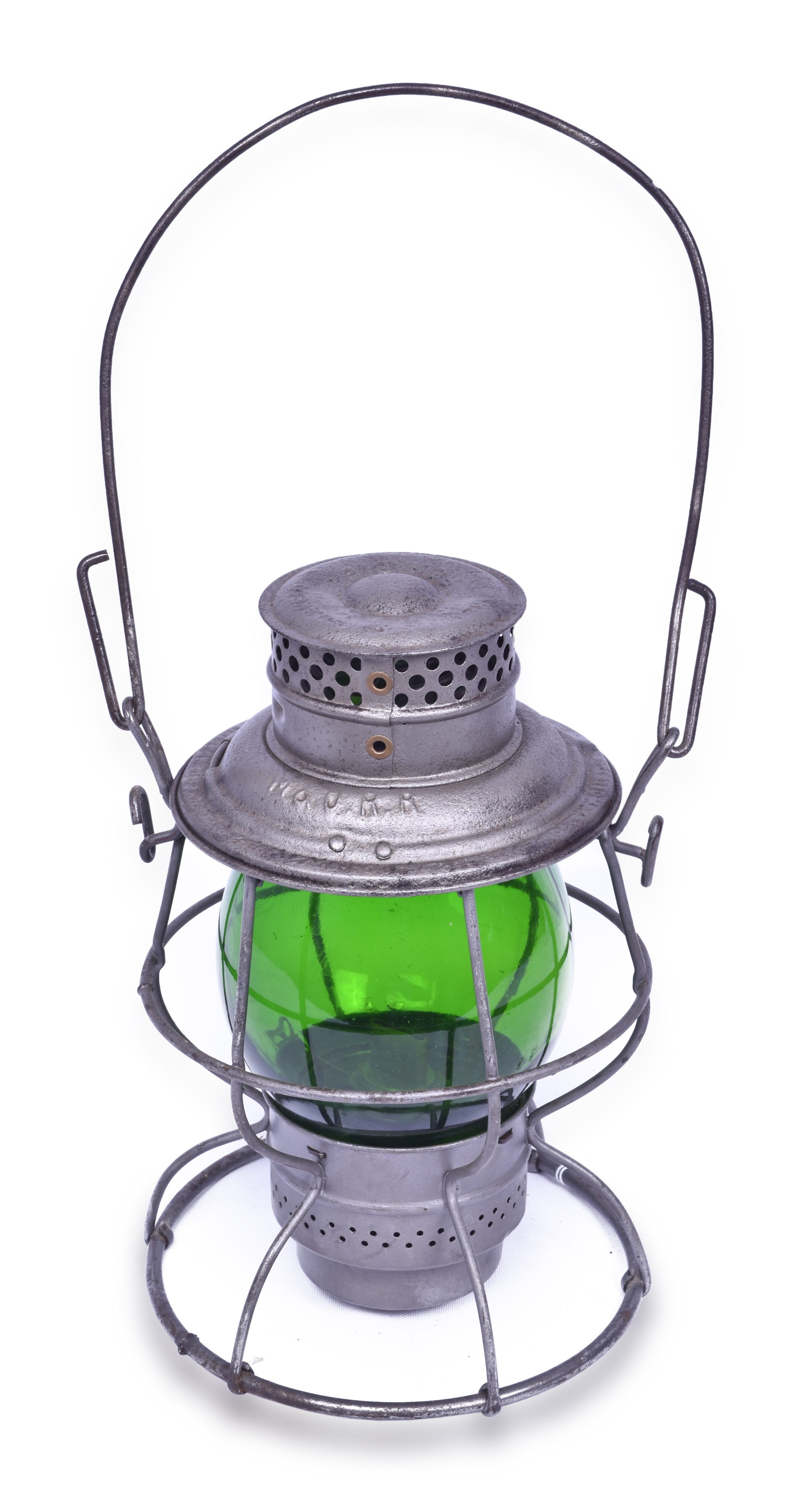 1383 - Adams & Westlake Mobile & Ohio Railroad Lantern w/ Extended Base Clear Globe thumbnail