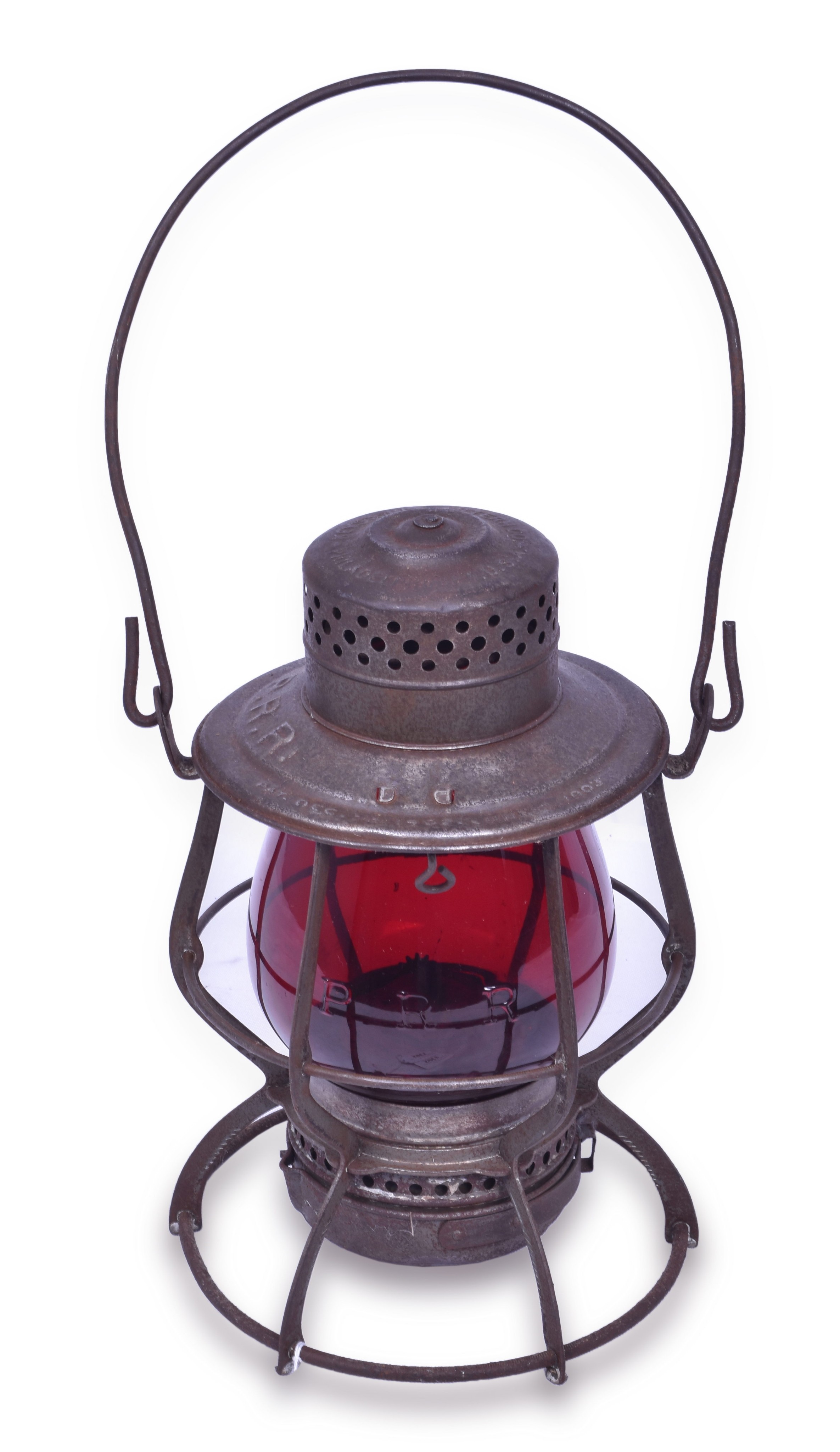 1385 - Keystone Casey Pennsylvania Railroad Lantern w/ Cast Red Pennsylvania Globe thumbnail