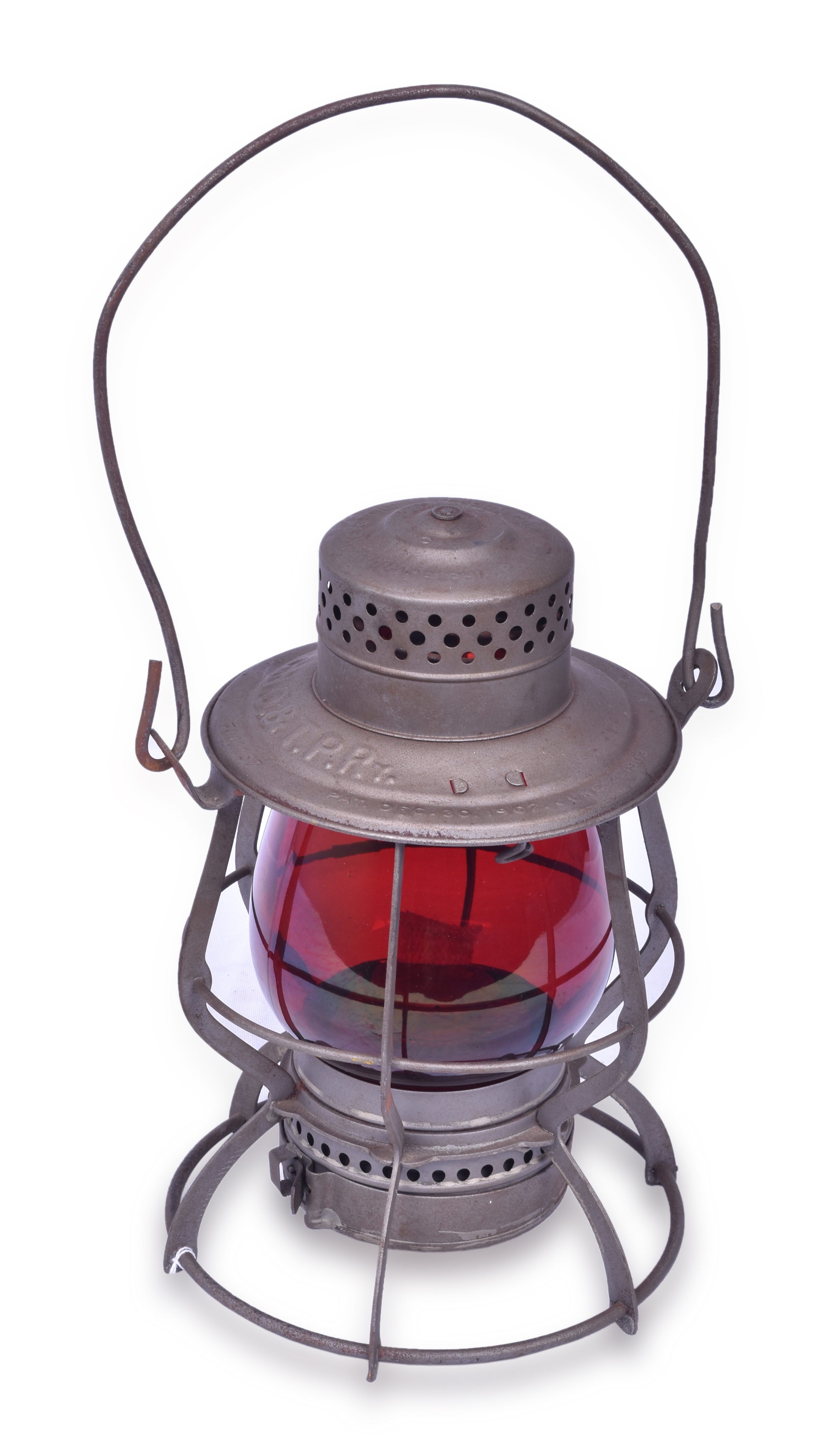 1387 - Keystone Casey Cincinnati, New Orleans & Texas and Pacific Railroad Lantern w/ Red Globe thumbnail