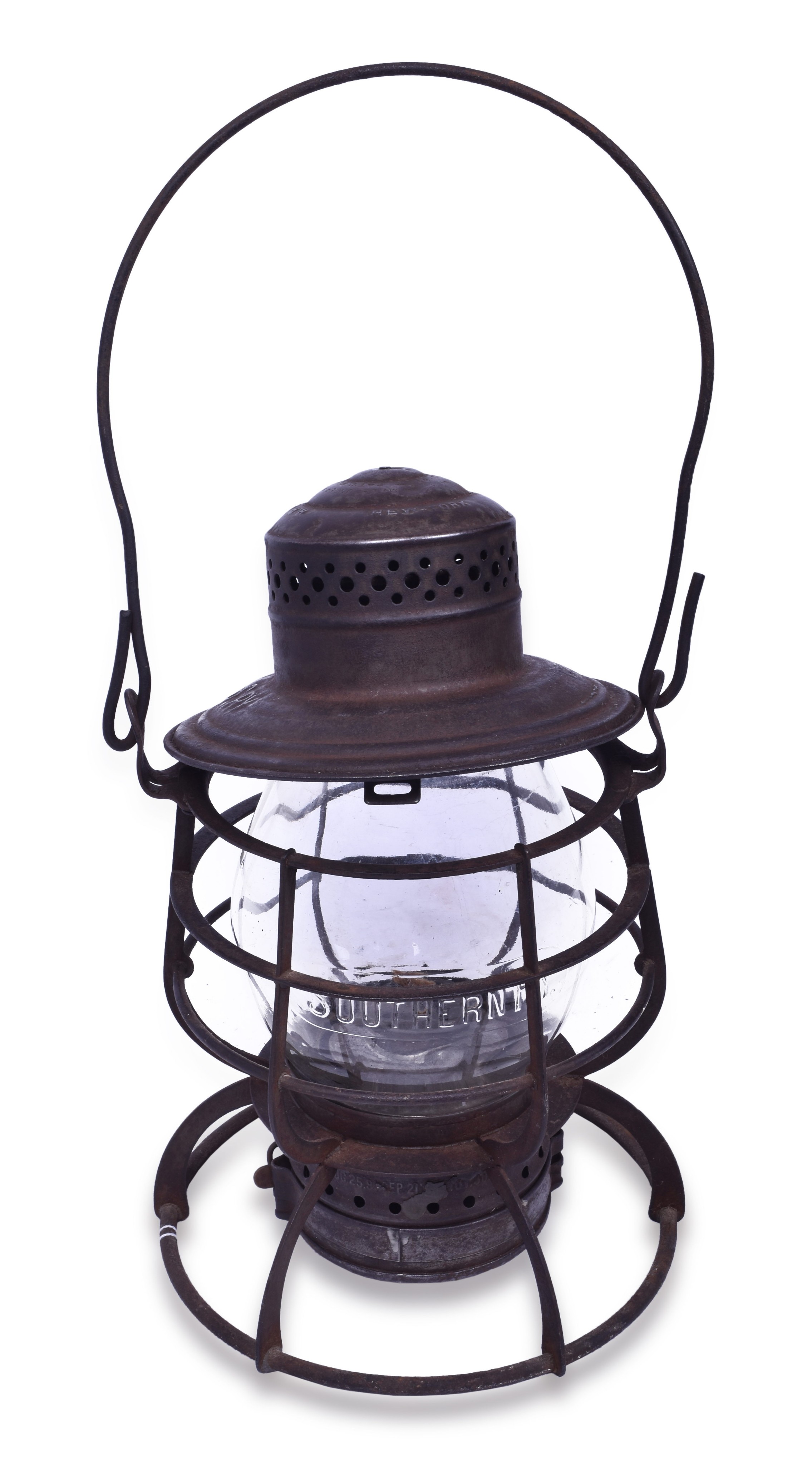 1415 - Railroad Signal Lamp & Lantern Co. Southern Railway Lantern w/ Clear Cast Globe thumbnail