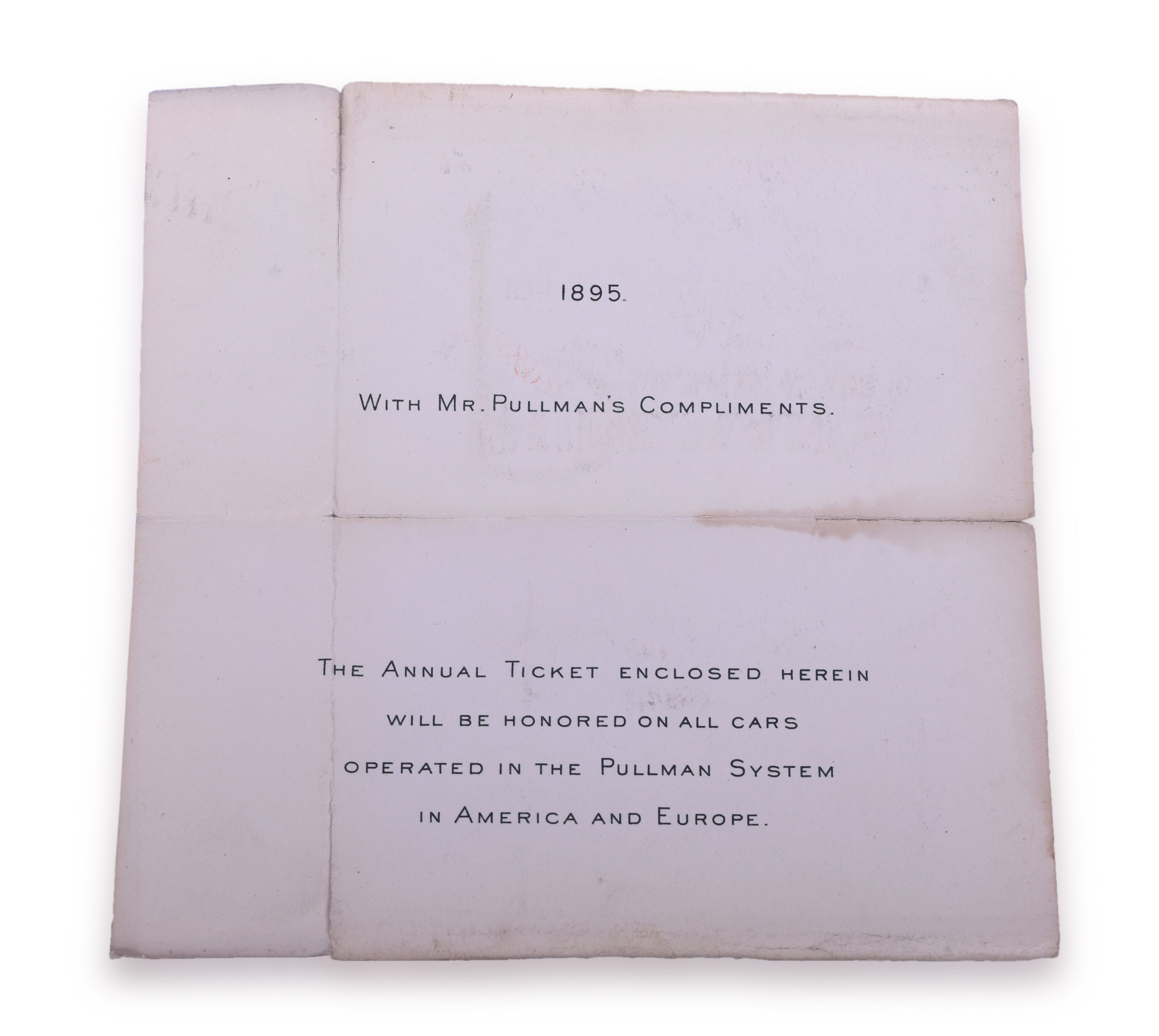1418 - 1895 Pullman Annual Railroad Pass Accompaniment Letter thumbnail