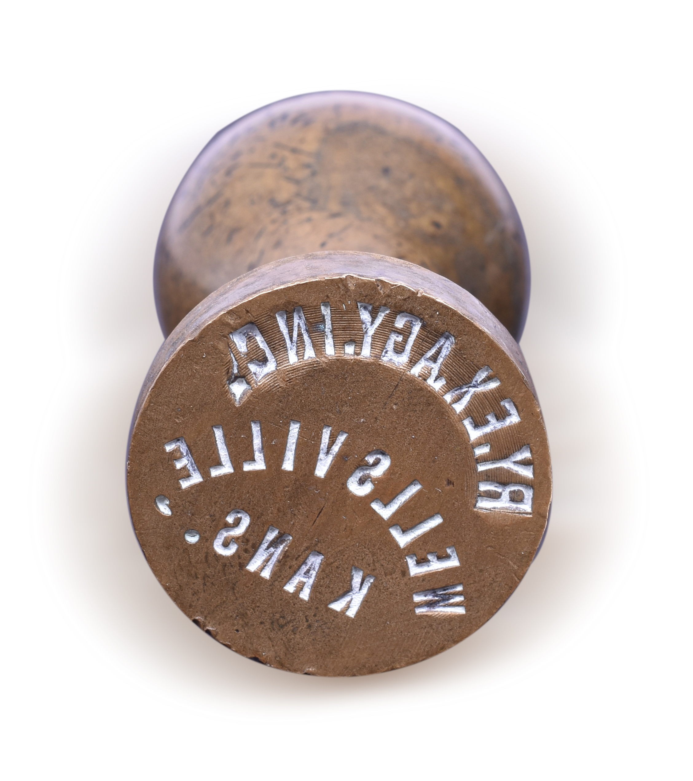 1433 - Round Railway Express Agency Wellsville, Kansas Wax Sealer thumbnail