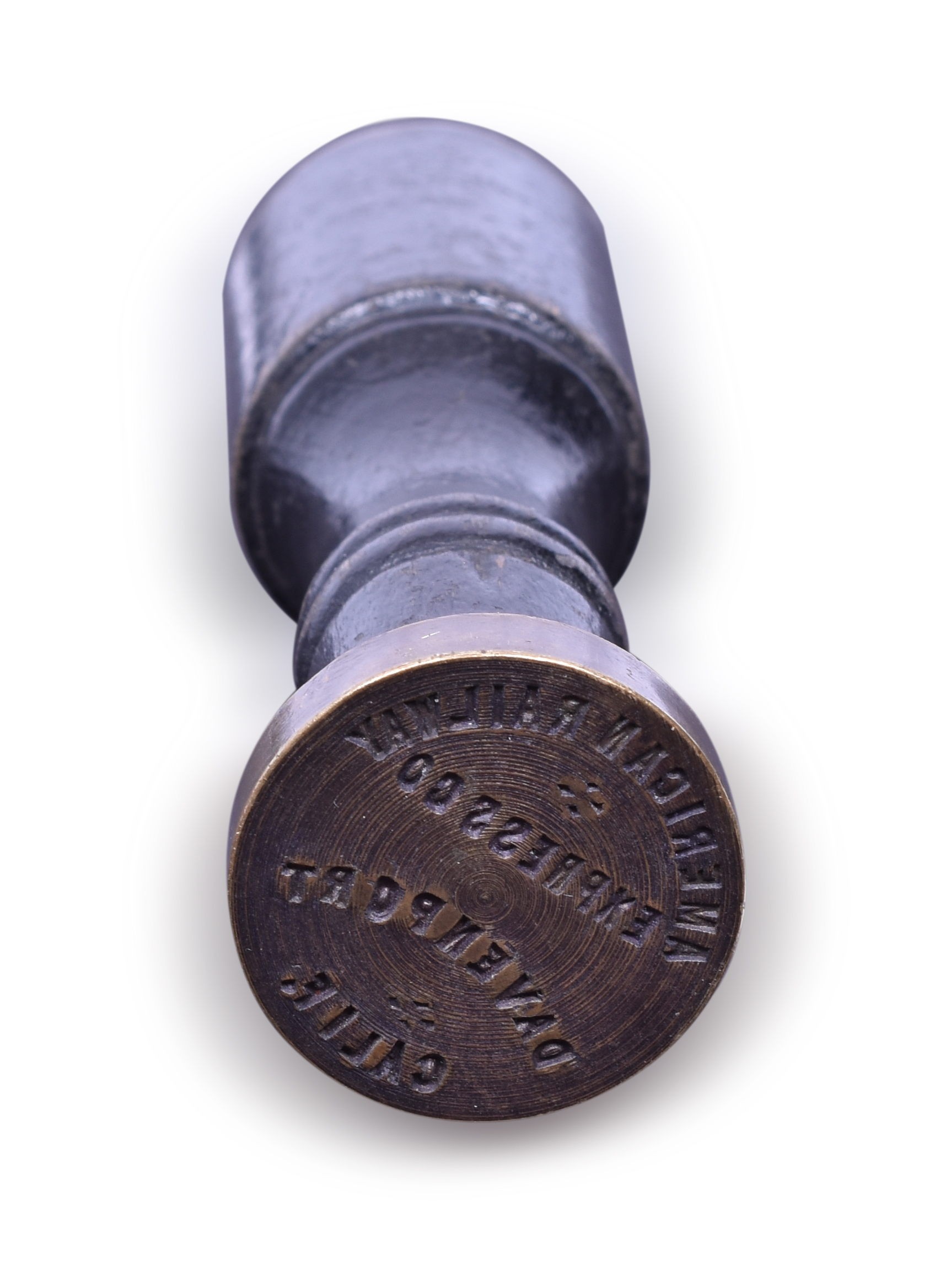 1447 - American Railway Express Co. Davenport California Round Head Wax Sealer thumbnail