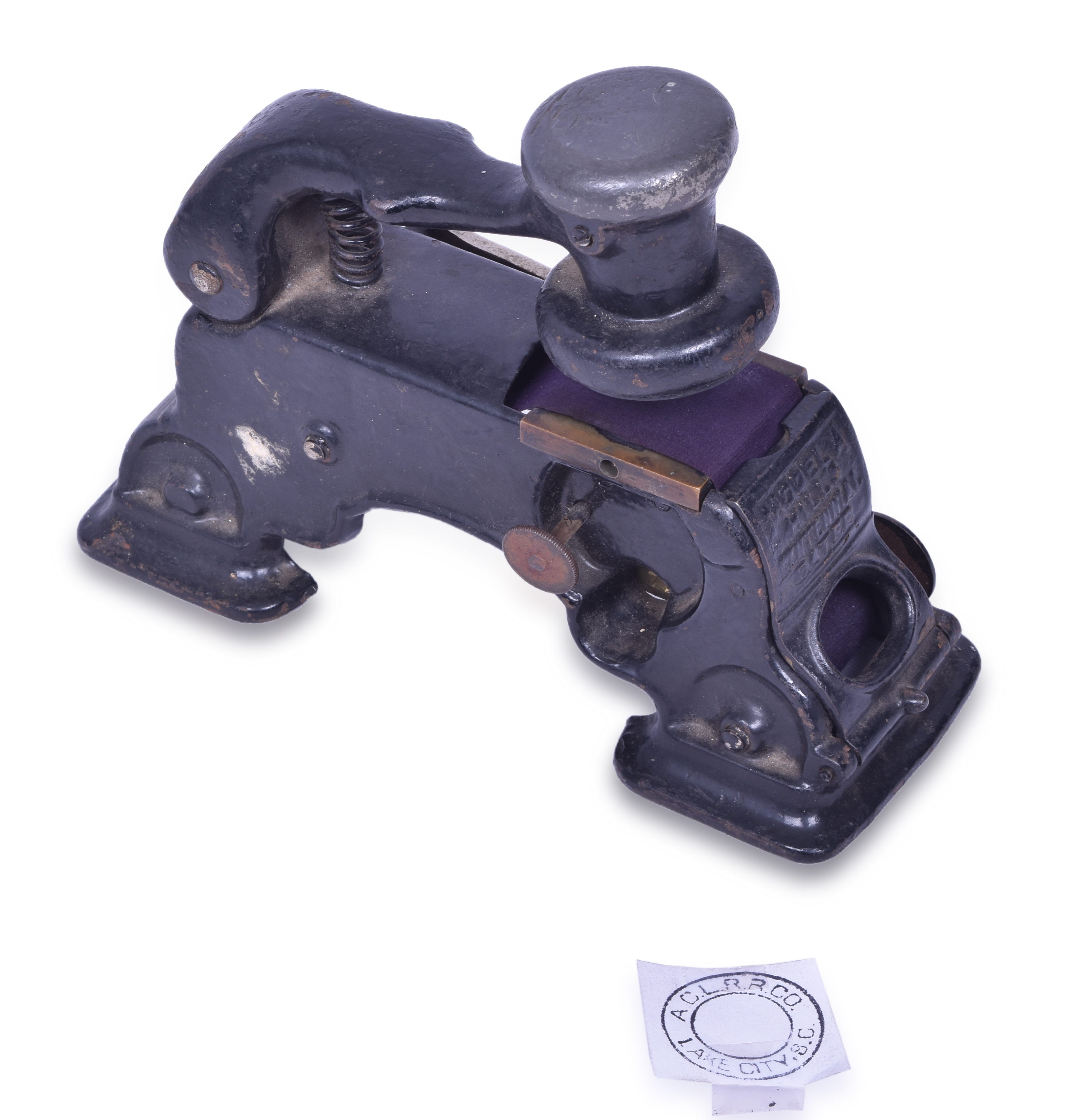 1457 - Centennial Ticket Dater w/ Lake City South Carolina Atlantic Coast Line Railroad Dater Die thumbnail