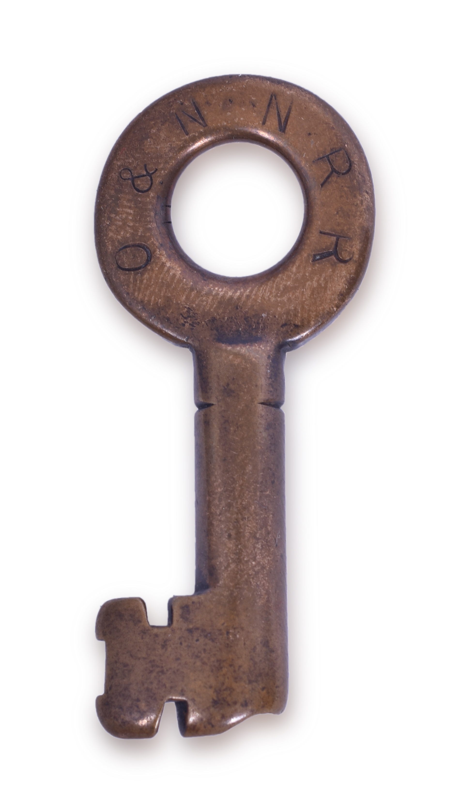 1476 - Omaha & Northern Nebraska Railroad Single Ring Brass Key thumbnail