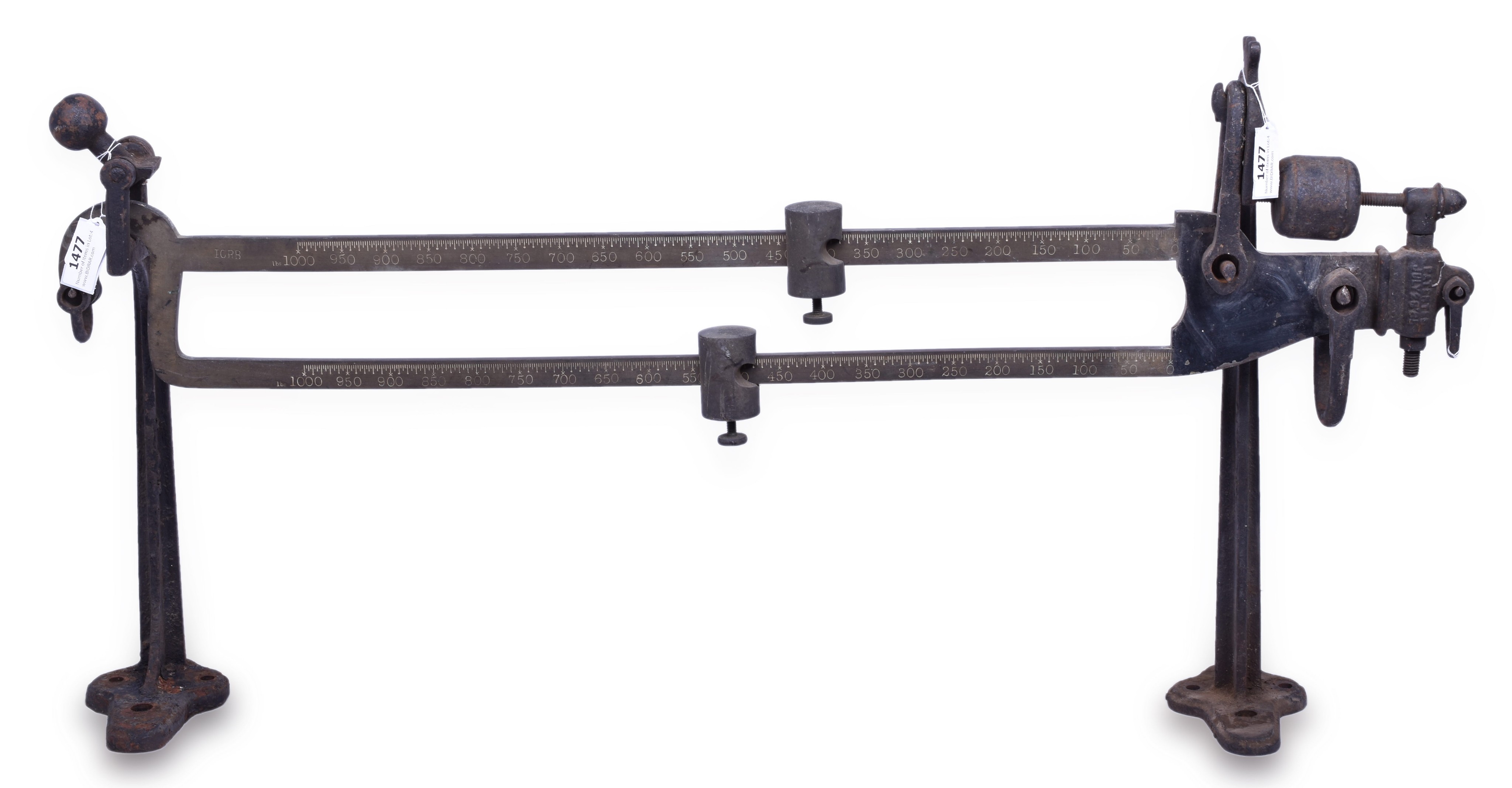 1477 - Fairbanks Morse Illinois Central Railroad 1000 Pound Beam Scale thumbnail