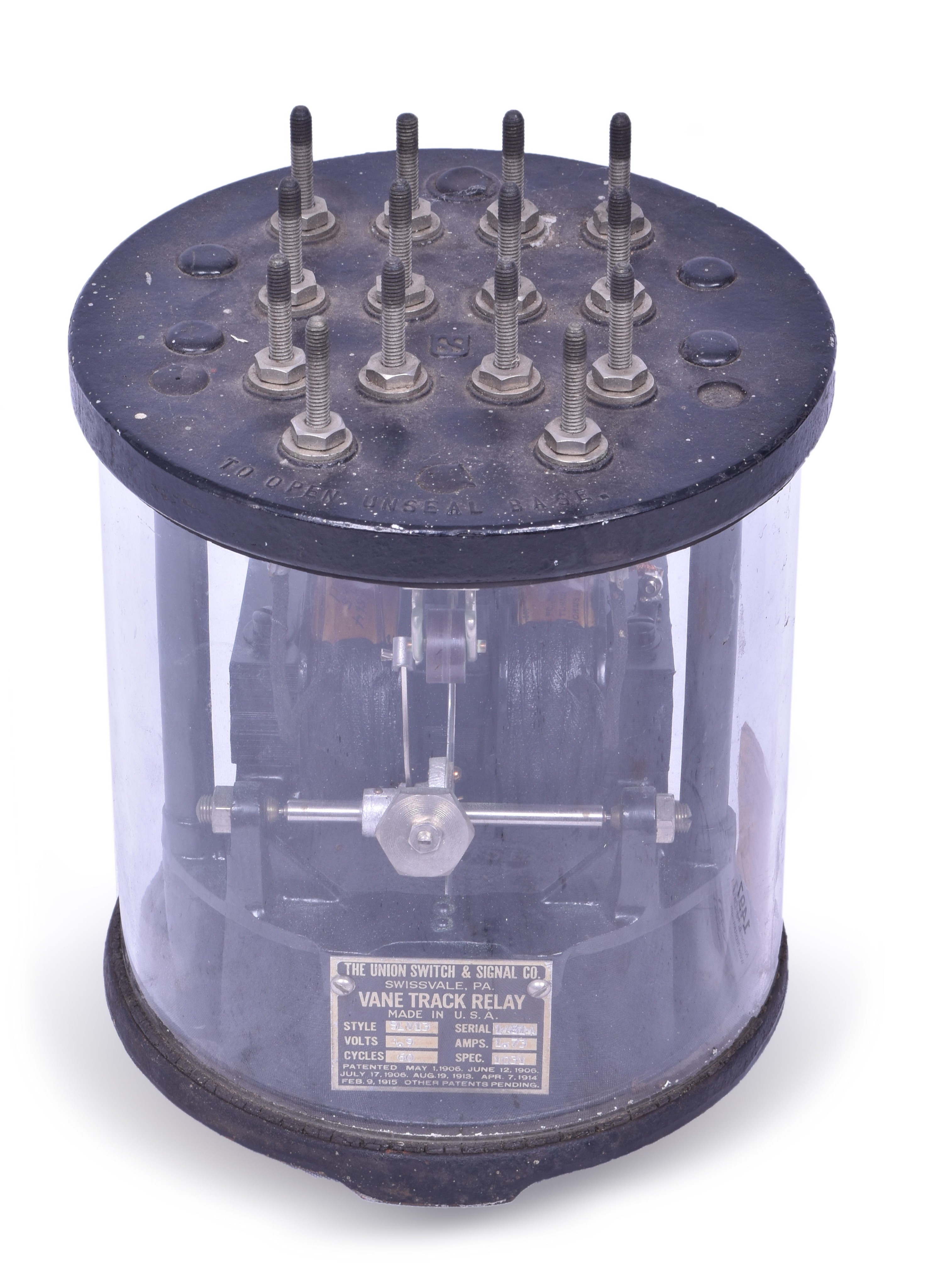 1502 - Union Switch & Signal Glass SLV13 Vane Relay thumbnail
