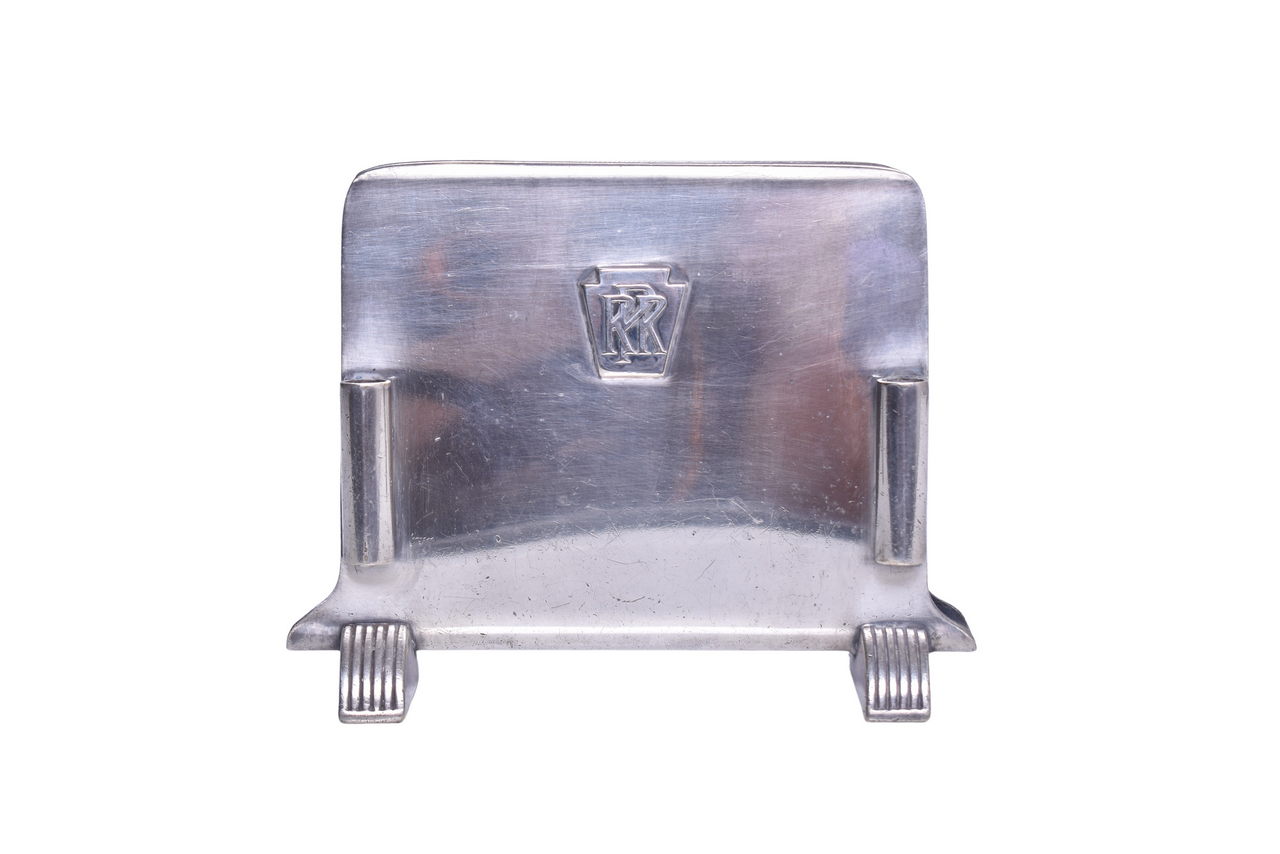 1501 - International Silver Co. Pennsylvania Railroad Menu Holder thumbnail