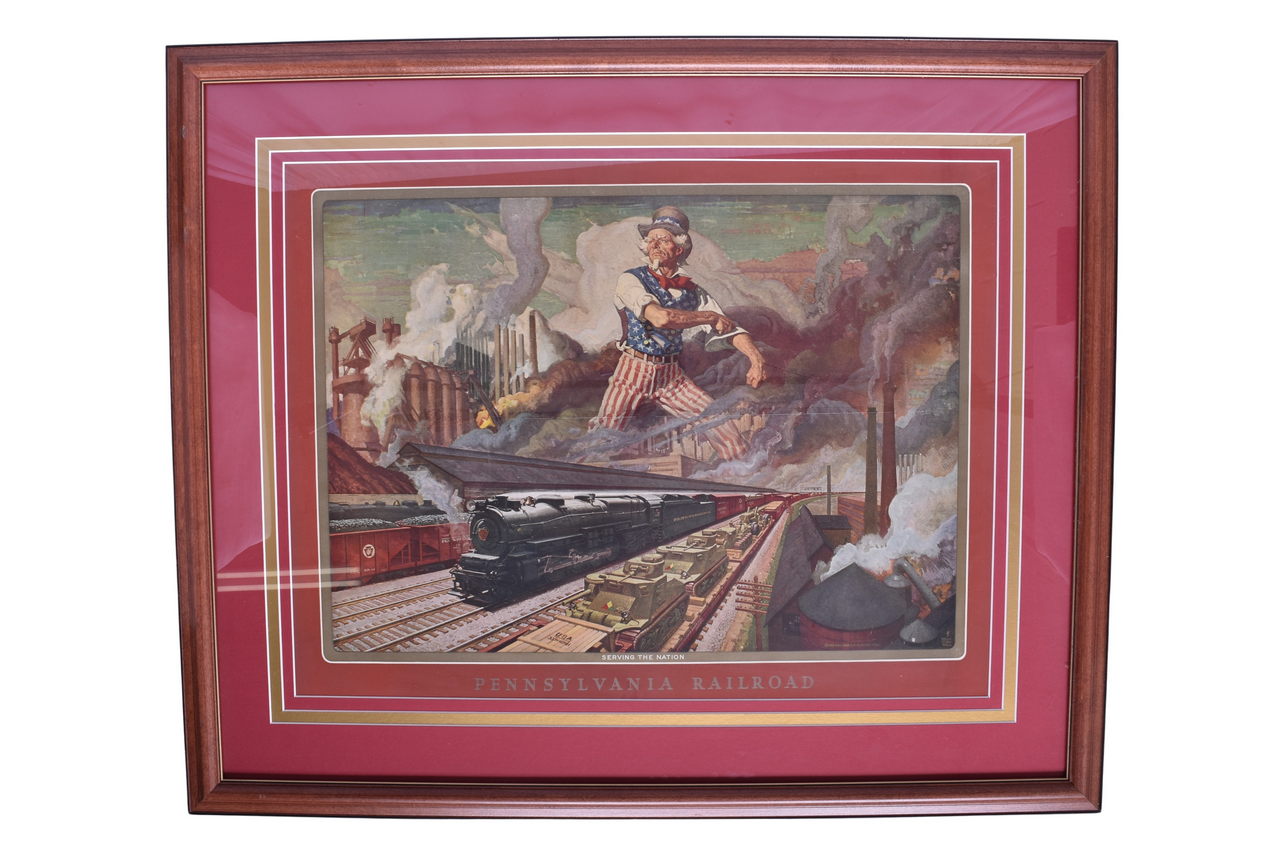 1516 - Framed Pennsylvania Railroad 1943 