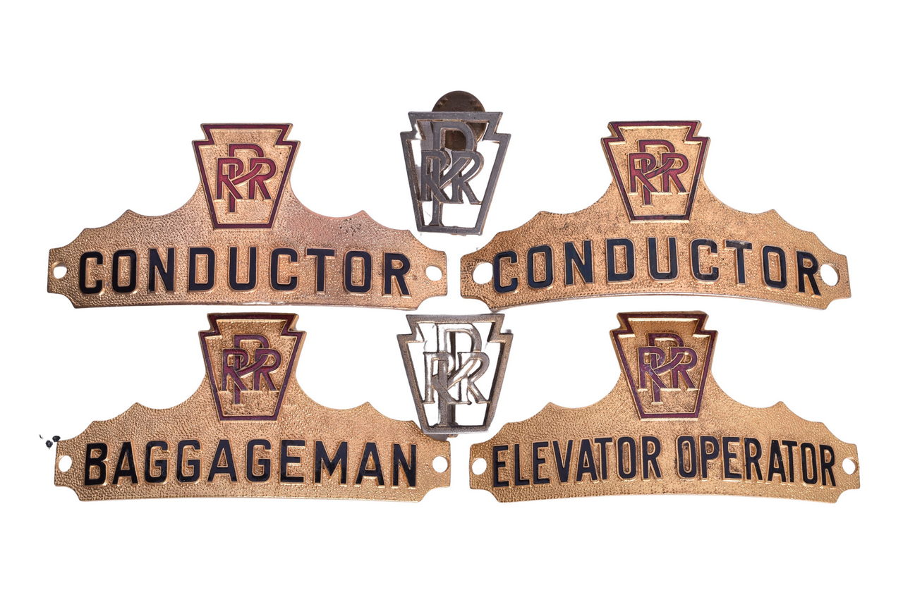 1522 - Pennsylvania Railroad Cap Badges and Conductors Lapel Pins thumbnail