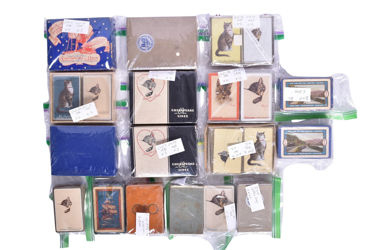 1568 - Seventeen Chesapeake and Ohio / Baltimore and Ohio Playing Card Decks thumbnail