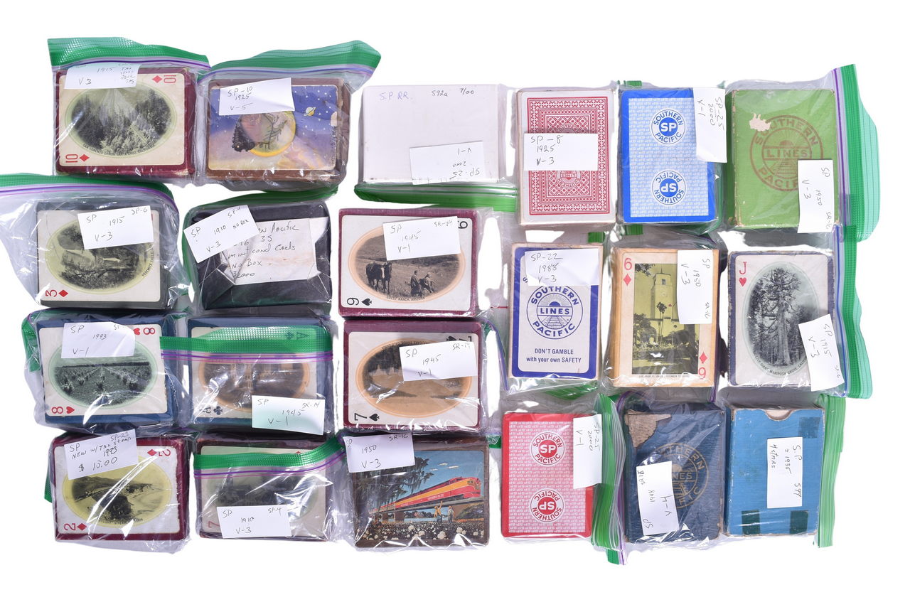 1572 - Twenty-One Southern Pacific Railroad Playing Card Decks thumbnail