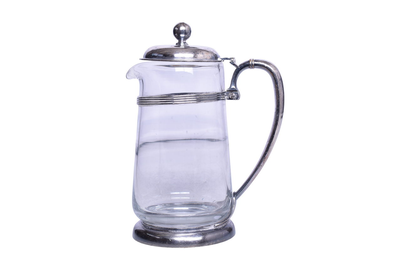 1573 - Atlantic Coast Line Railroad International Silver Glass Water Carafe thumbnail