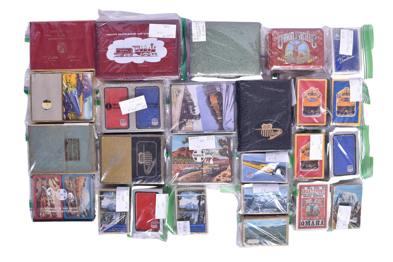 1576 - Twenty-Five Western Railroad Playing Card Decks - Union Pacific and Santa Fe thumbnail