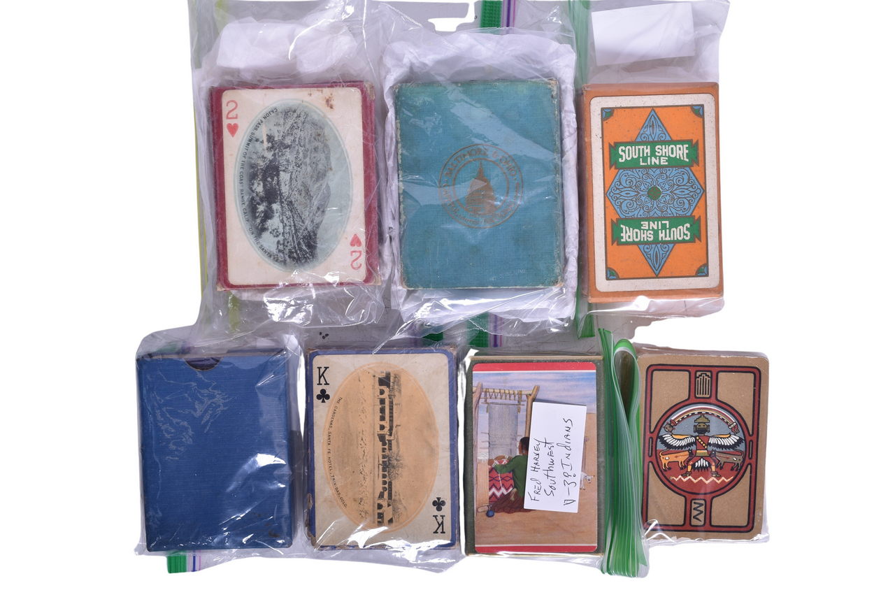 1588 - Seven Highly Rated Railroad Playing Card Decks - Fred Harvey & The Great Southwest thumbnail