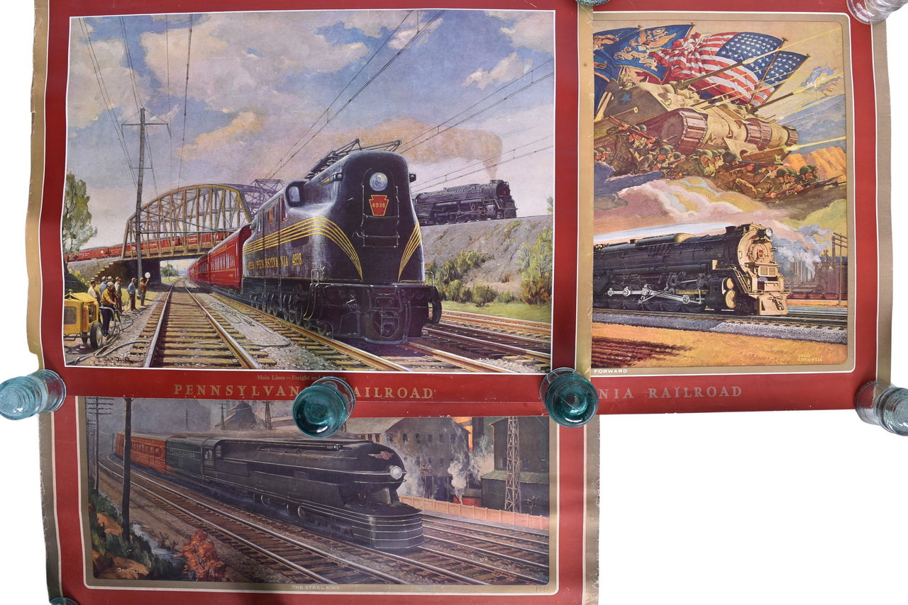 1650 - Framed Pennsylvania Railroad 1944 Wall Calendar Plus Three Calendar Tops thumbnail