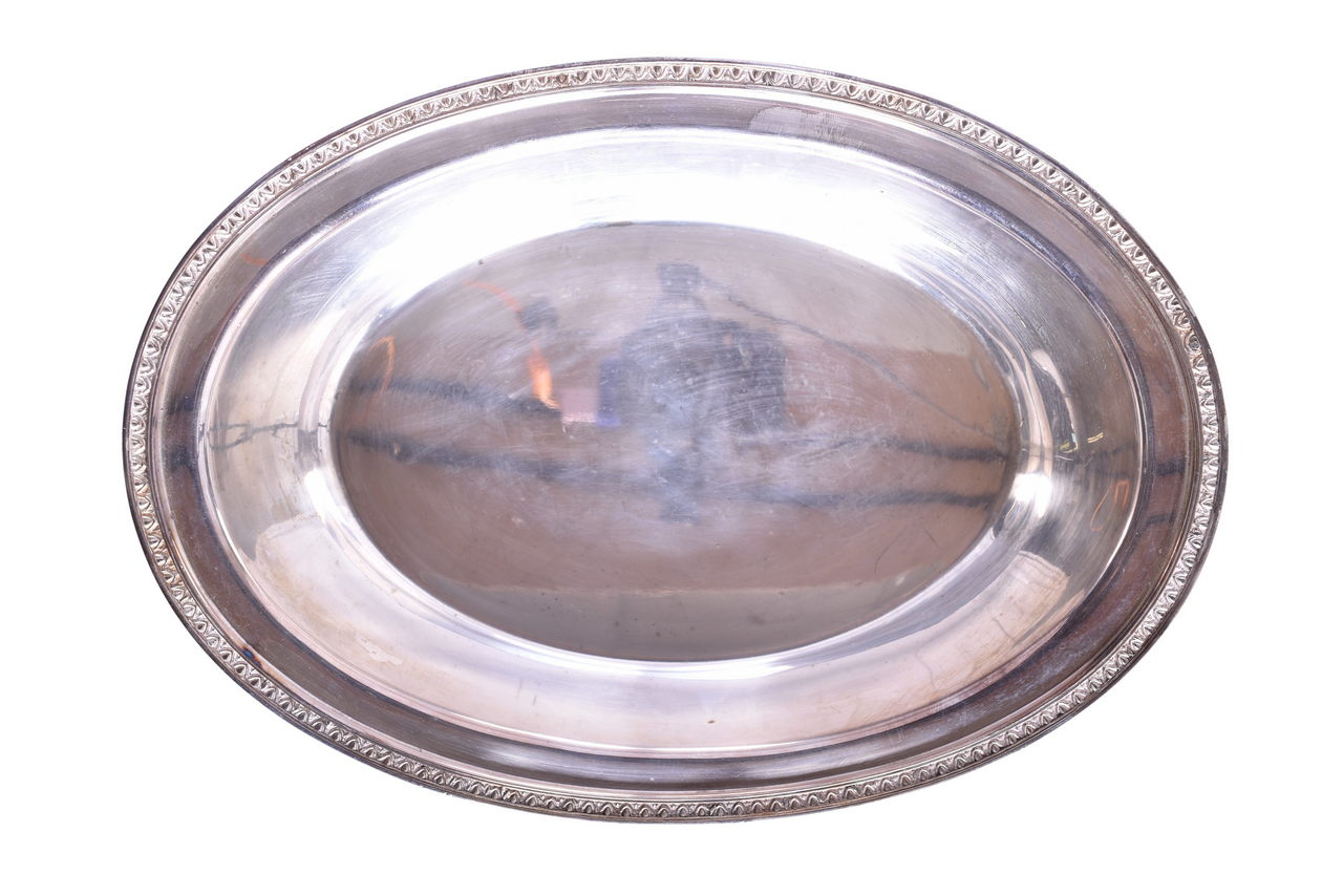 1653 - Chicago Great Western Railroad Car 99 Silver Oval Serving Bowl thumbnail