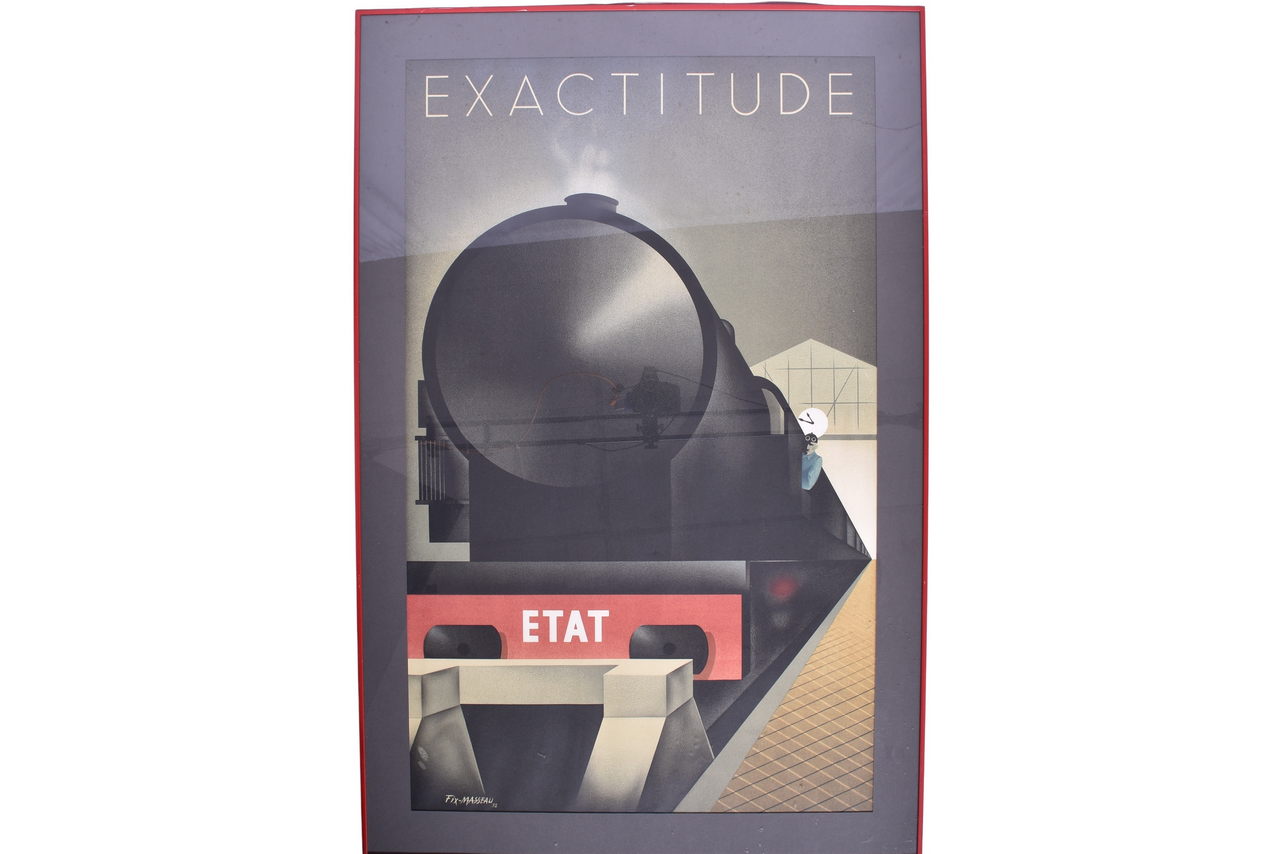 1654 - Exactitude By Fix-Masseau French Railroad Framed Poster thumbnail