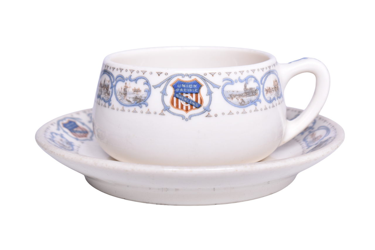 1671 - Union Pacific Railroad China Historical Cup and Saucer Set thumbnail