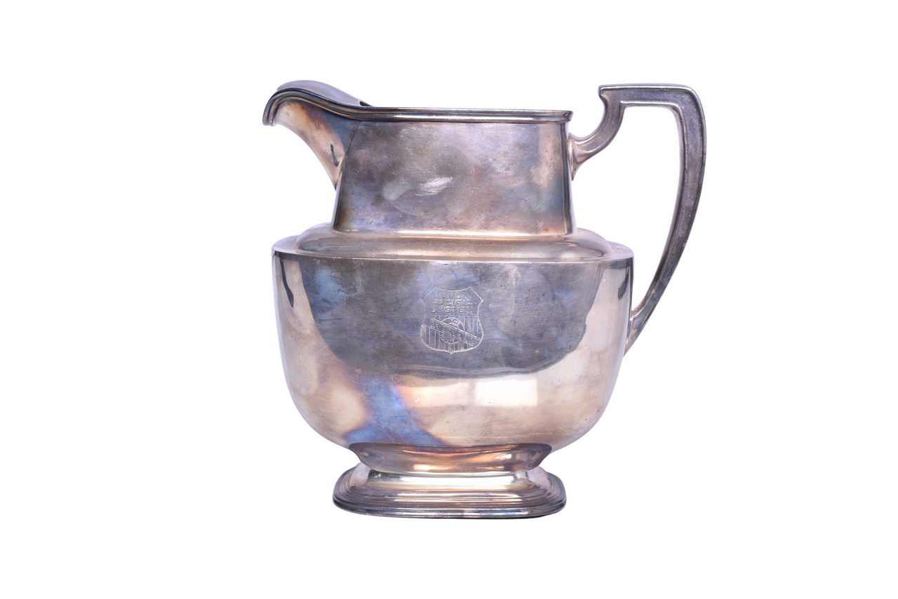1673 - Reed & Barton Union Pacific Railroad Silver Water Pitcher thumbnail