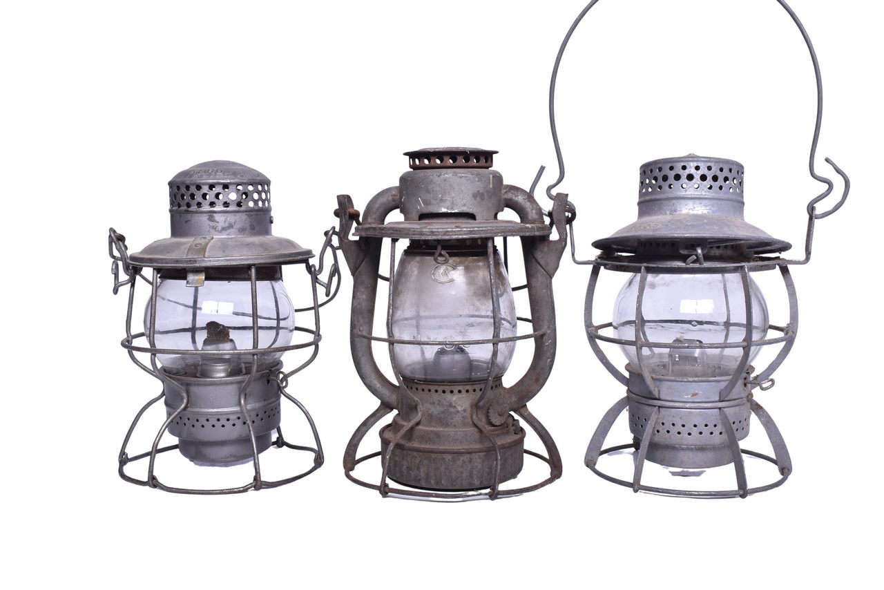 1674 - Trio of New York Central System Railroad Lanterns - Dietz, Dressel and Adlake Kero thumbnail