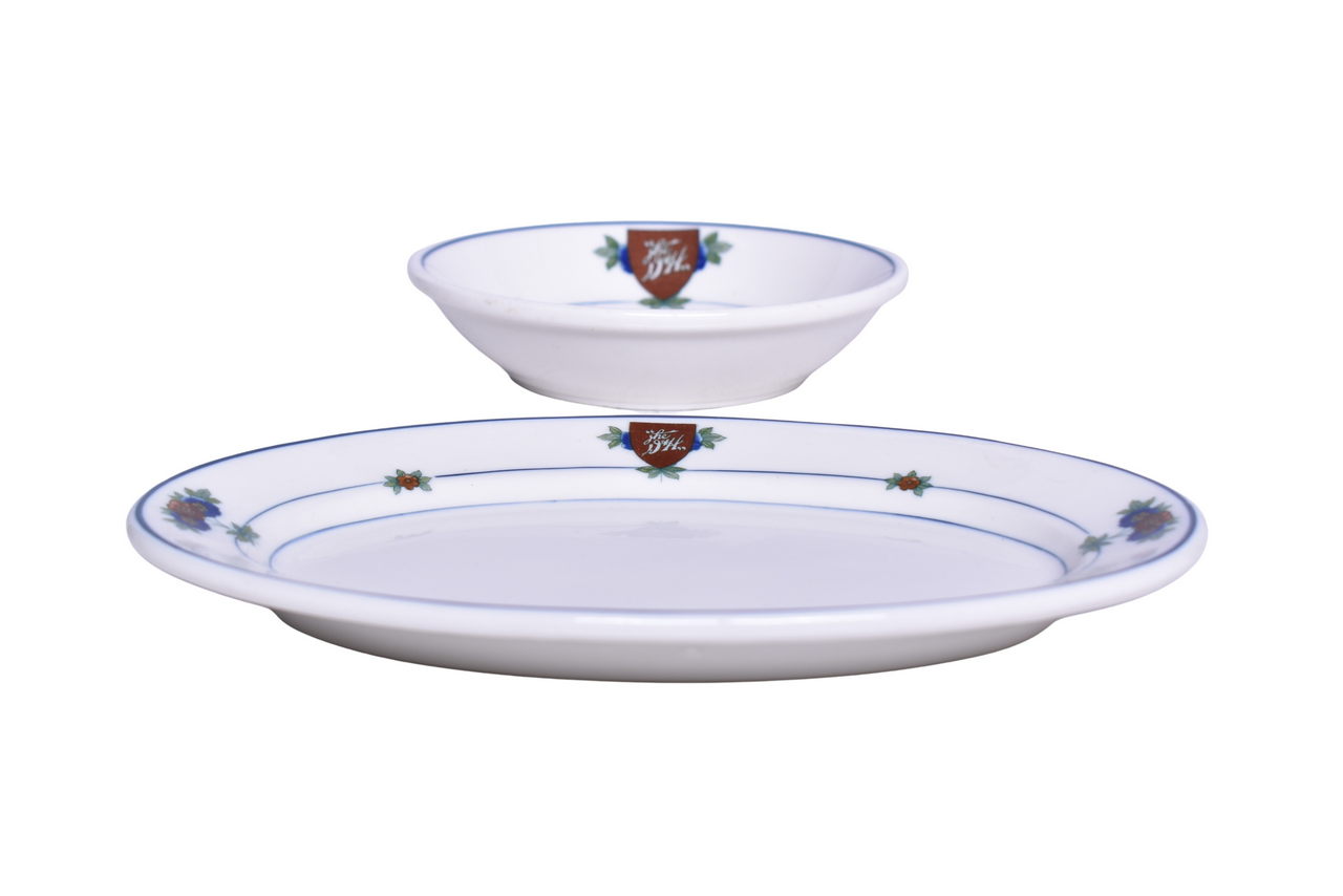 1699 - Delaware & Hudson Railroad China Canterbury Fruit Bowl and Oval Platter Plate thumbnail