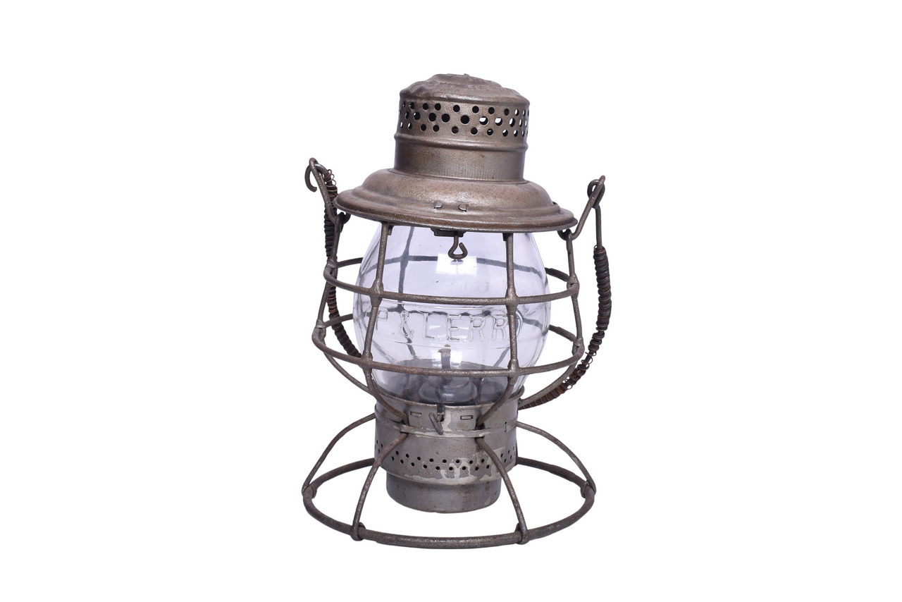 1704 - Adams & Westlake Pittsburgh & Lake Erie Railroad Lantern With Clear Cast Globe thumbnail