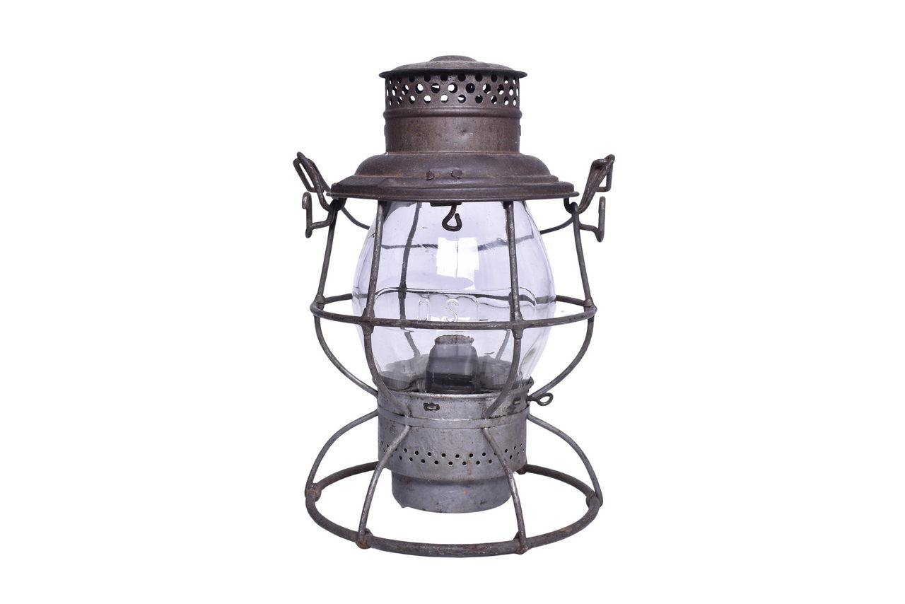 1710 - Adlake Reliable Oregon Short Line Railroad Lantern With Clear Cast Globe thumbnail