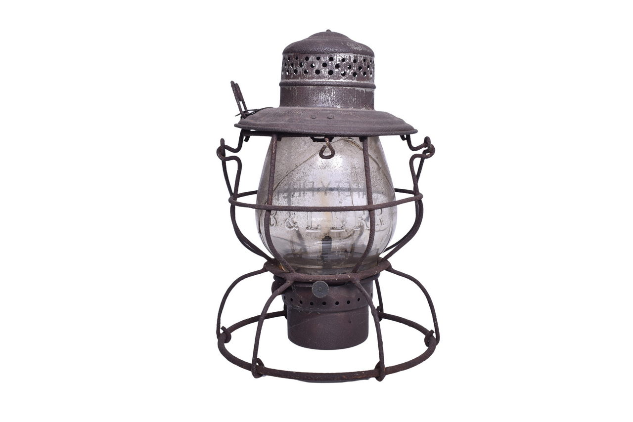 1712 - Handlan Bessemer & Lake Erie Railroad Lantern with Clear Cast Globe thumbnail