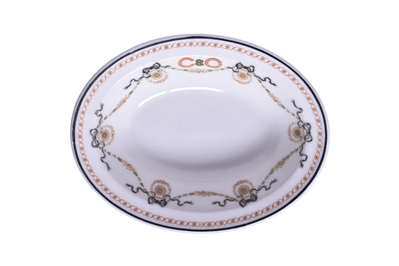 1715 - Chesapeake & Ohio Railroad China Charlottesville Oval Bakers Dish or Bowl thumbnail