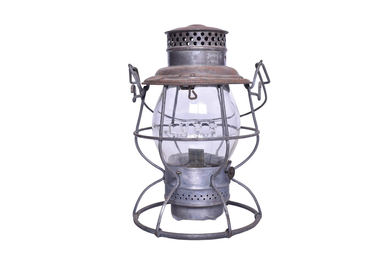 1724 - Adlake Reliable Lehigh Valley Railroad Lantern with Clear Cast Globe thumbnail