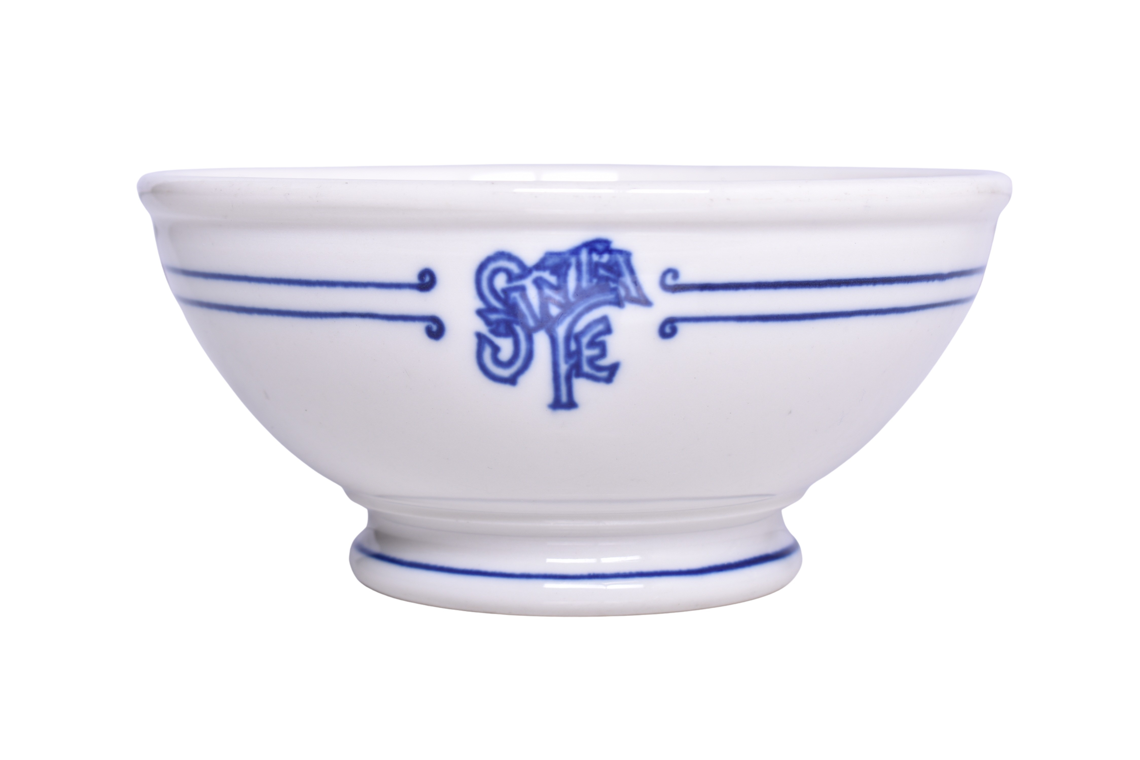 1765 - Santa Fe Railroad China Bleeding Blue Footed Bowl thumbnail