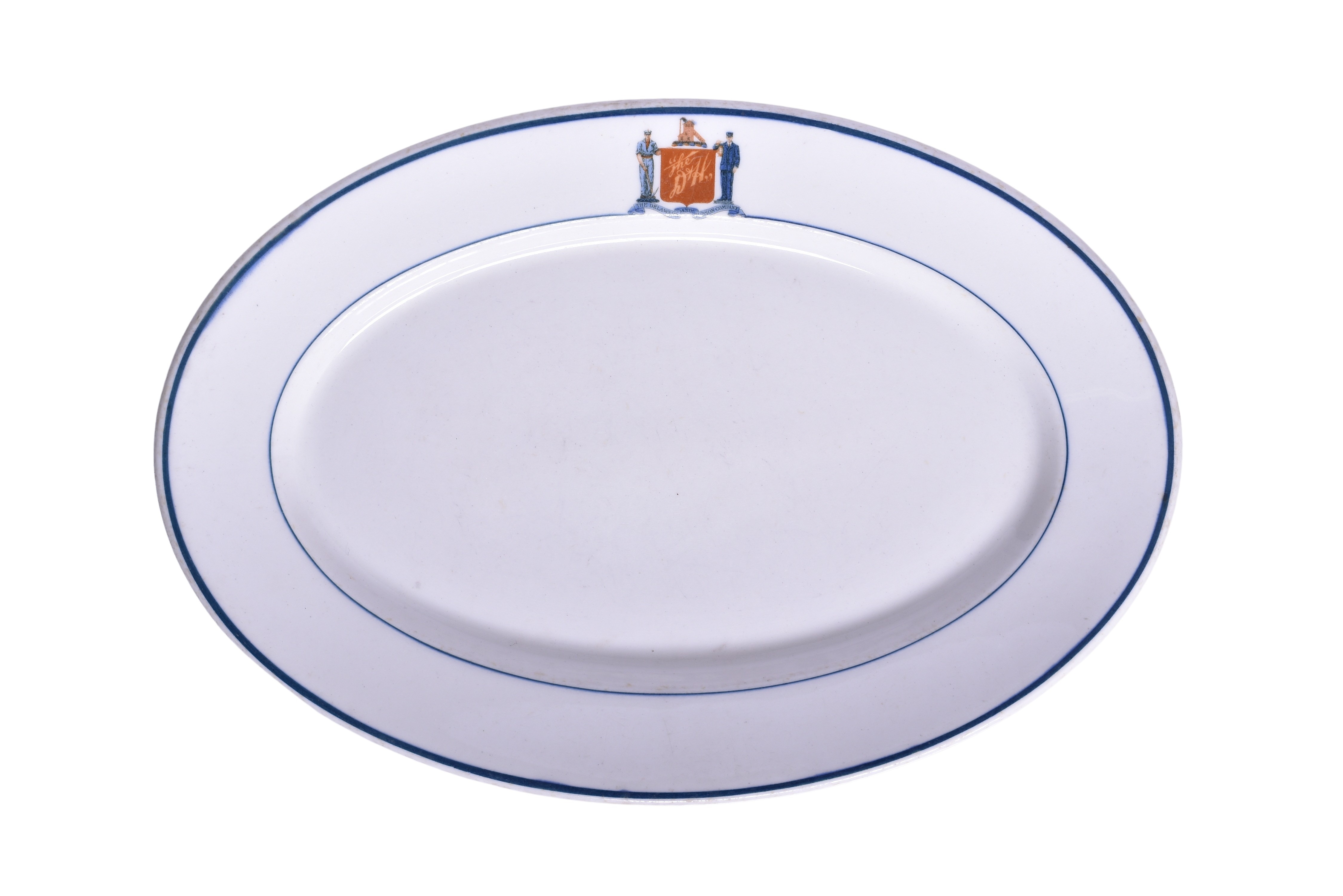 1773 - Delaware & Hudson Railroad China Plattsburg Oval Platter Plate 11 3/4