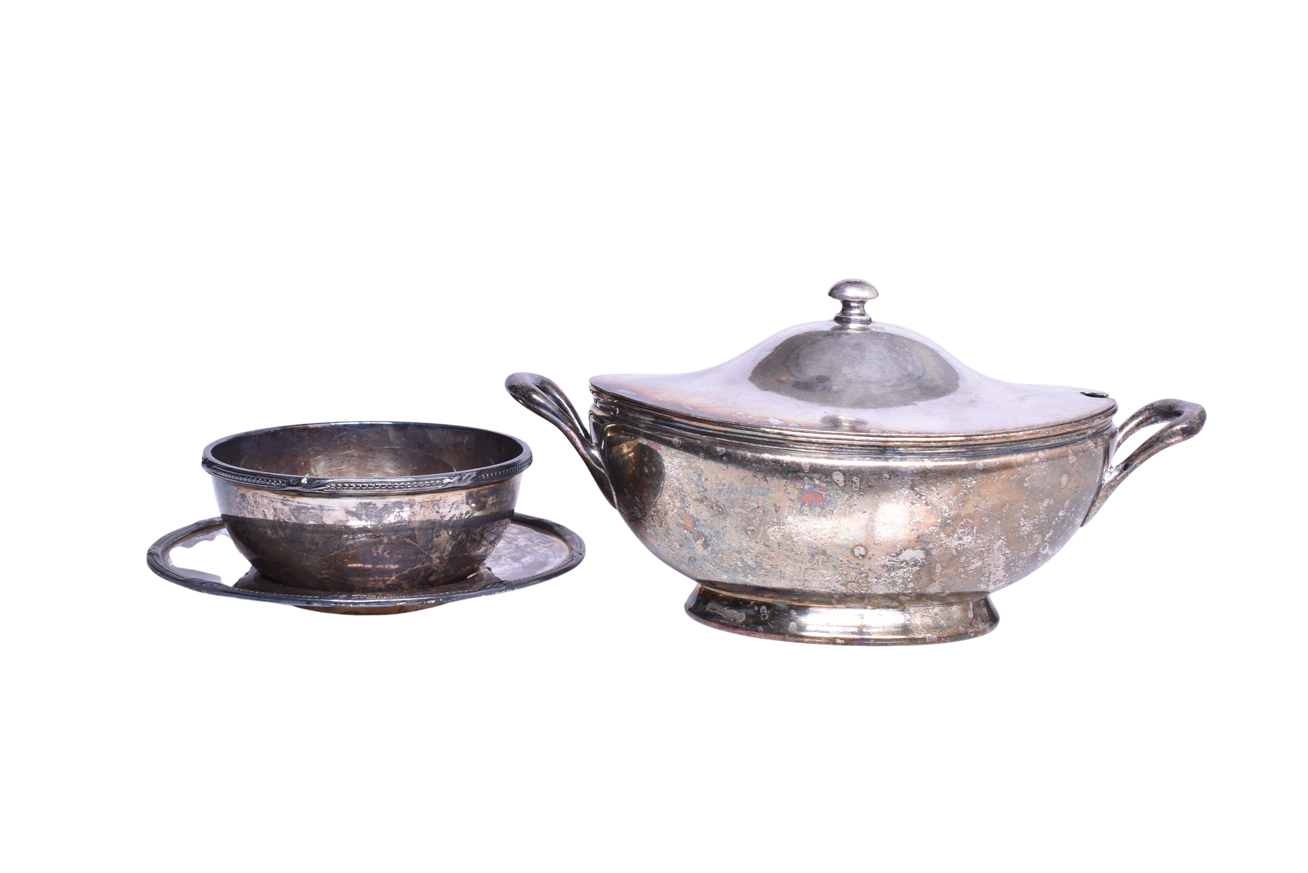 1793 - Soo Line Railroad Silver Soup Tureen, Bowl, and Under Liner Tray thumbnail