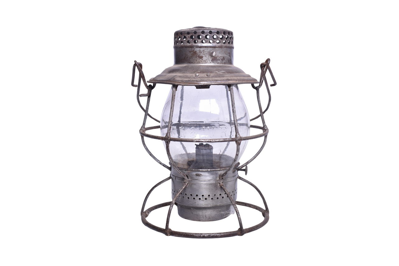 1798 - Adlake Reliable Delaware Lackawanna and Western Railroad Lantern W/ Clear Cast Globe thumbnail