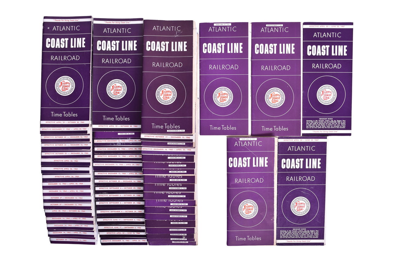 1804 - Fifty-Six Atlantic Coast Line Public Timetables - 1957 to 1967 thumbnail